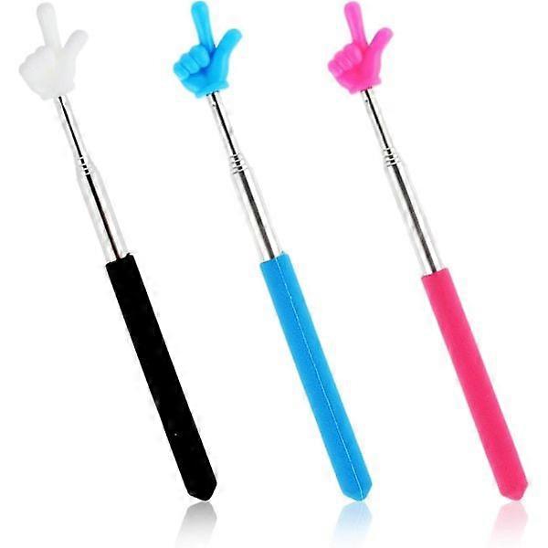 3 pcs telescopic teacher pointers, mini telescopic teacher pointer, extendable hand pointer, finger pointer for teachers, classroom supplies