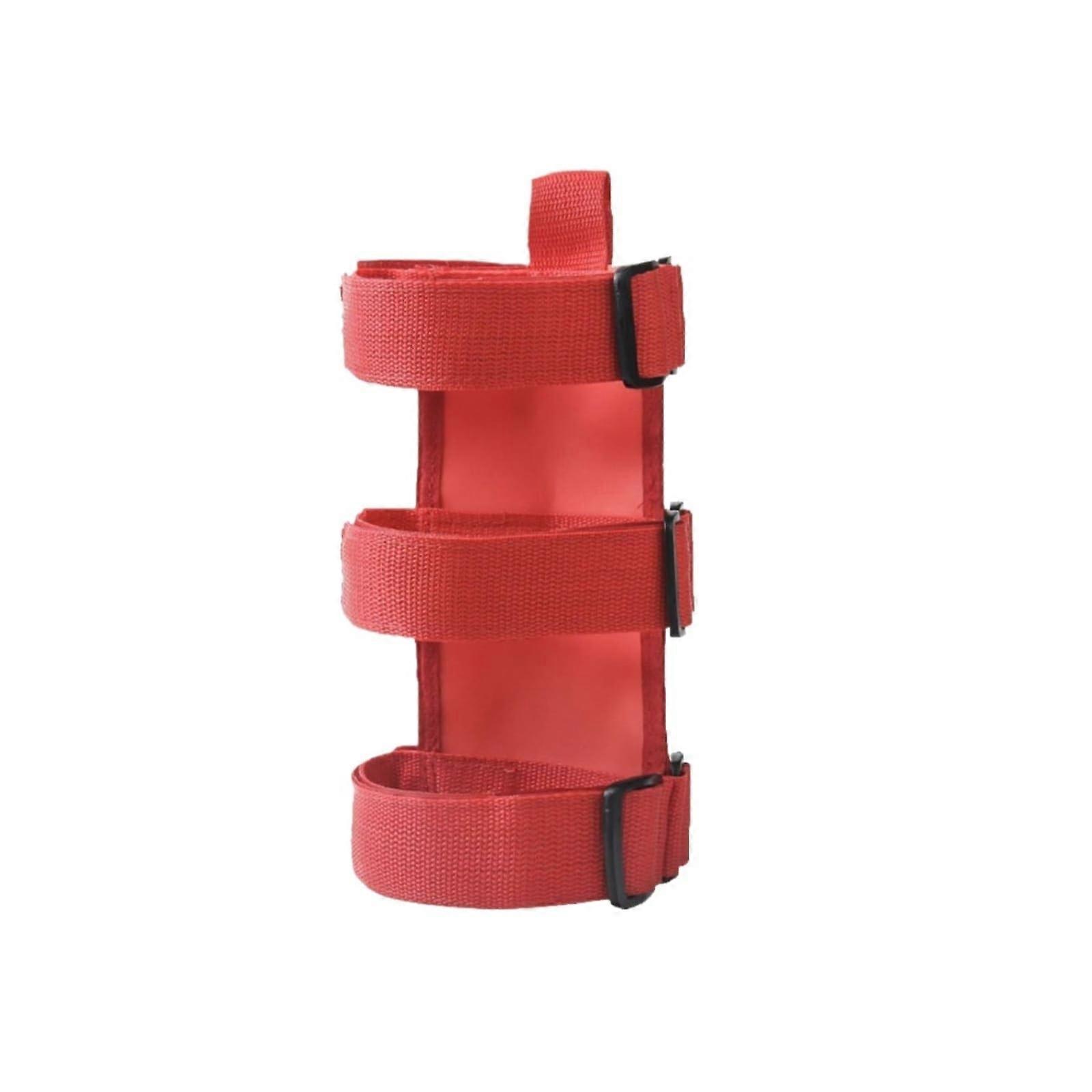 Adjustable Car Roll Bar Fire Extinguisher Holder With Mount Strap Hook Loop,Compatible For Jeep Wrangler YJ TJ JK JL 1987(Red)