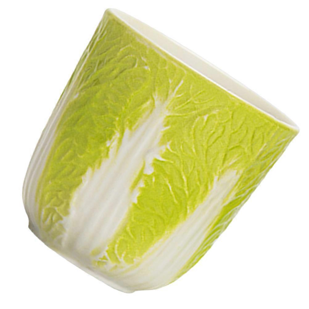 Decorative Ceramic Tea Cups Cabbage Pattern For Afternoon Tea 130ml 1Pcs