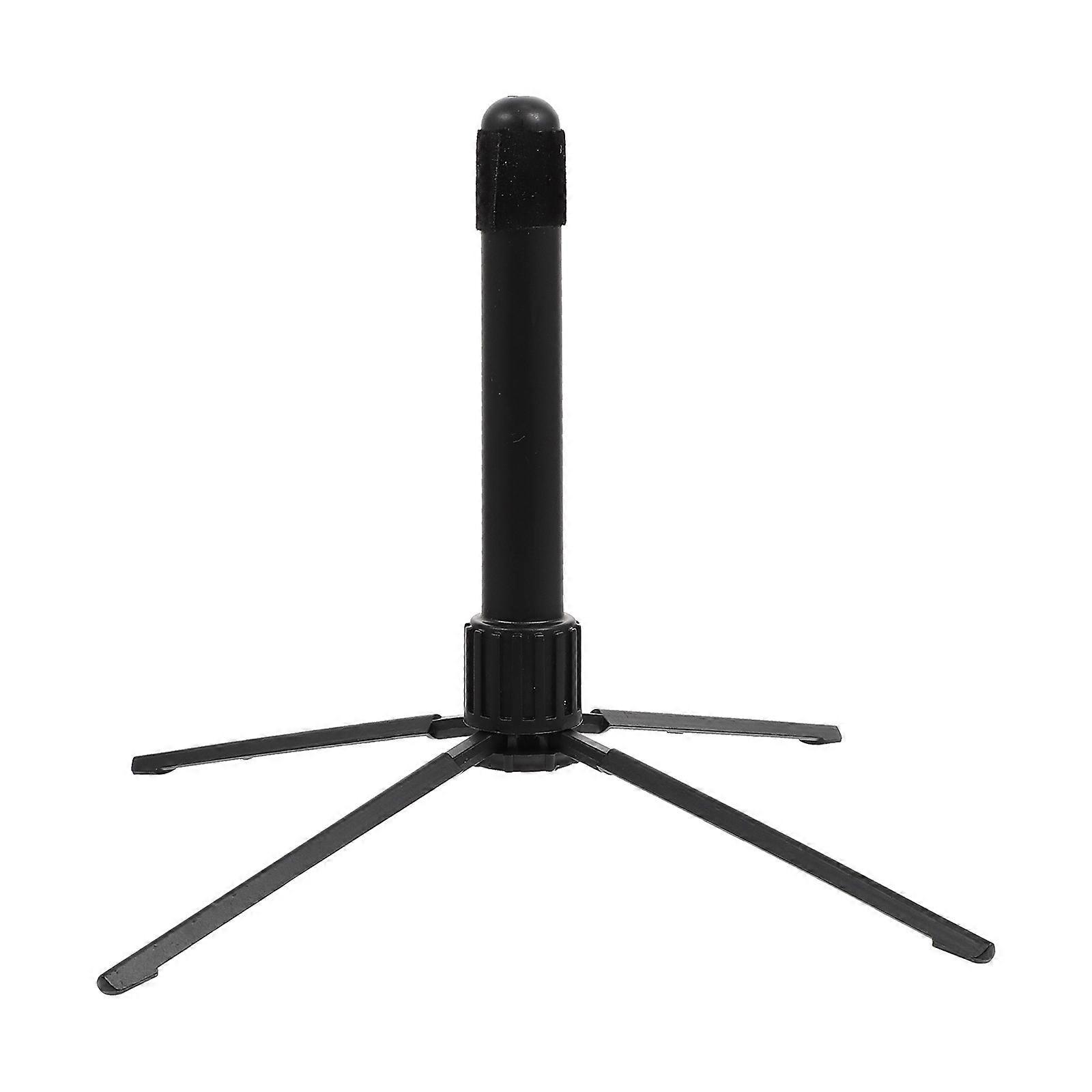 Durable Foldable Clarinet Stand with Four-legged Support for Instrument Storage Black 1pc