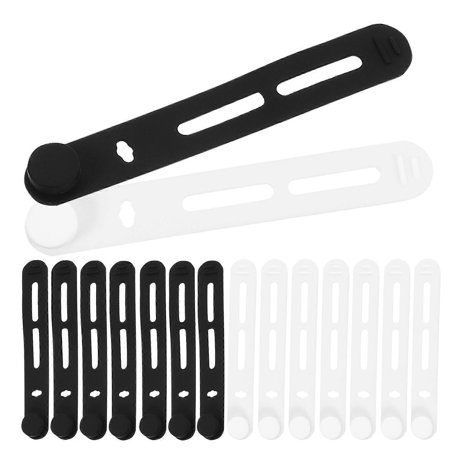 Travel Cord Organizer Cable Management Elastic Band Style For Wires Cables 8.00X1.30X0.50cm 40Pcs