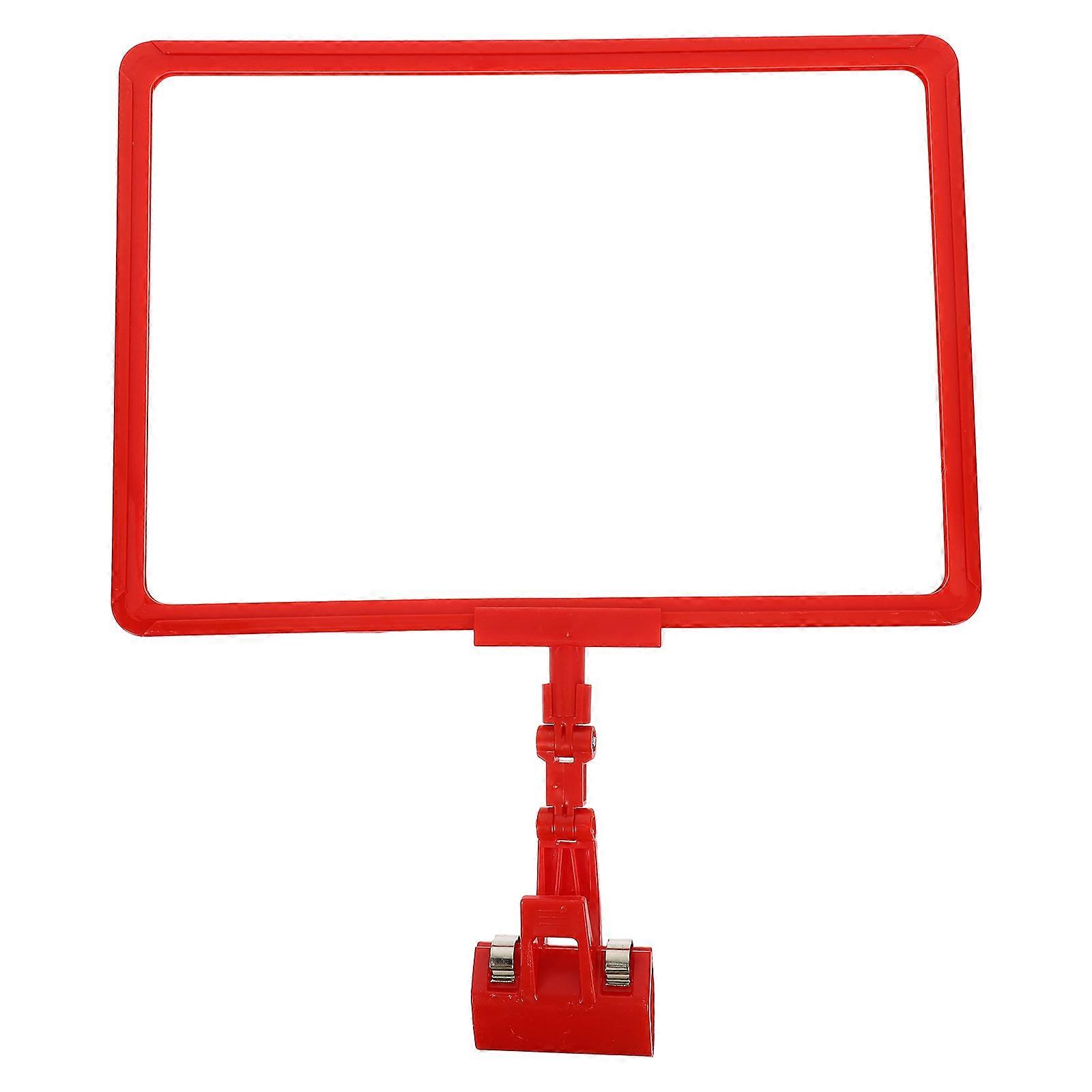 Magnetic Sign Holder A4 Shelf Label Information Display Red Rectangular Supermarkets 1Set