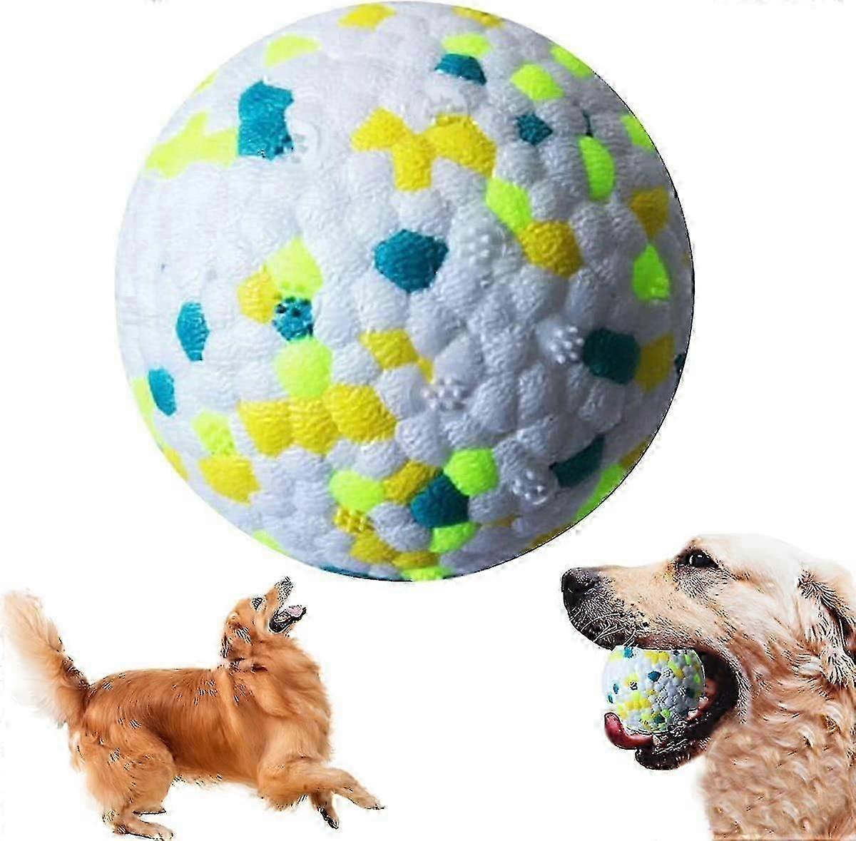 Indestructible Dog Ball For Large And Small Dogs (green Blue)