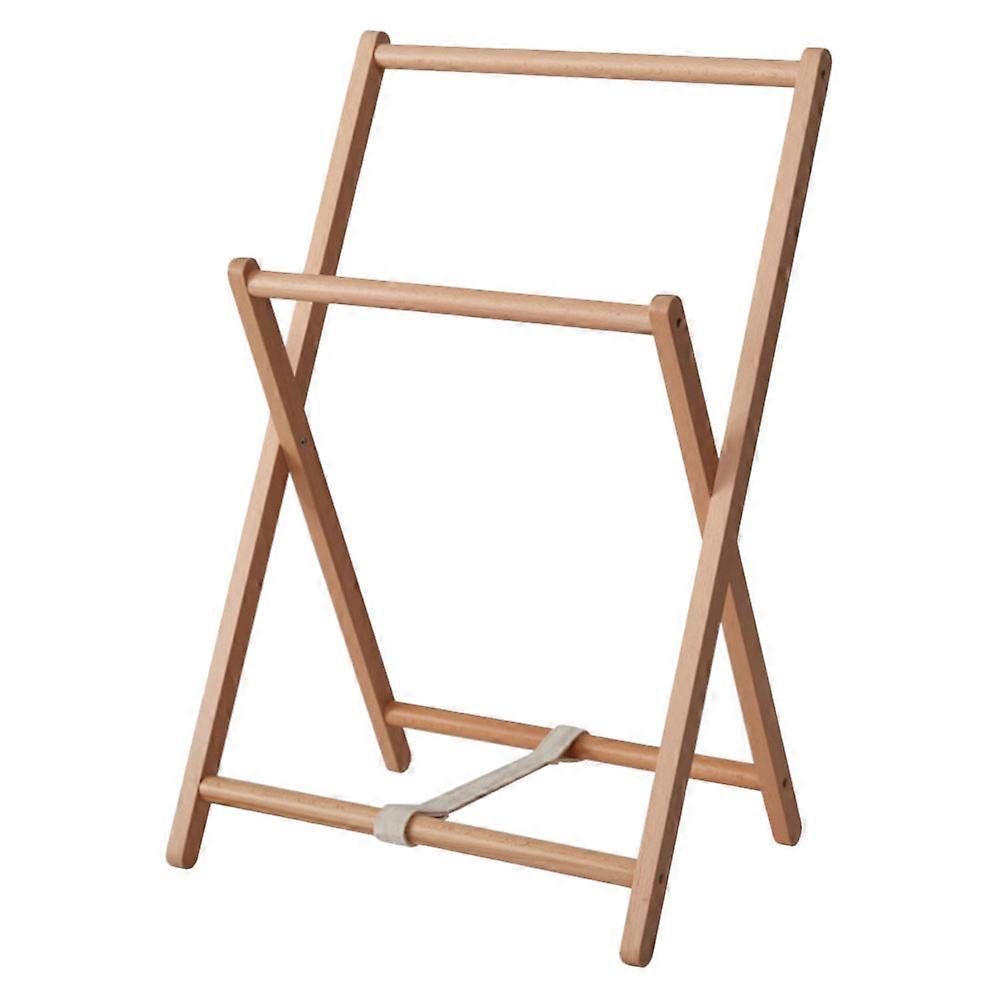 Wooden Rack for Storage Beige Synthetic Material with High Stability Base and Smooth Surface 1PC