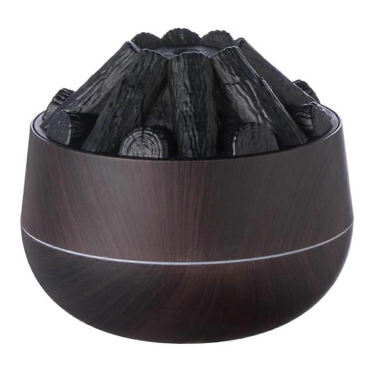 300ml Bonfire Humidifier USB Noiseless Flame Essential Diffuser Auto-Off for Home Office Gym Dark W