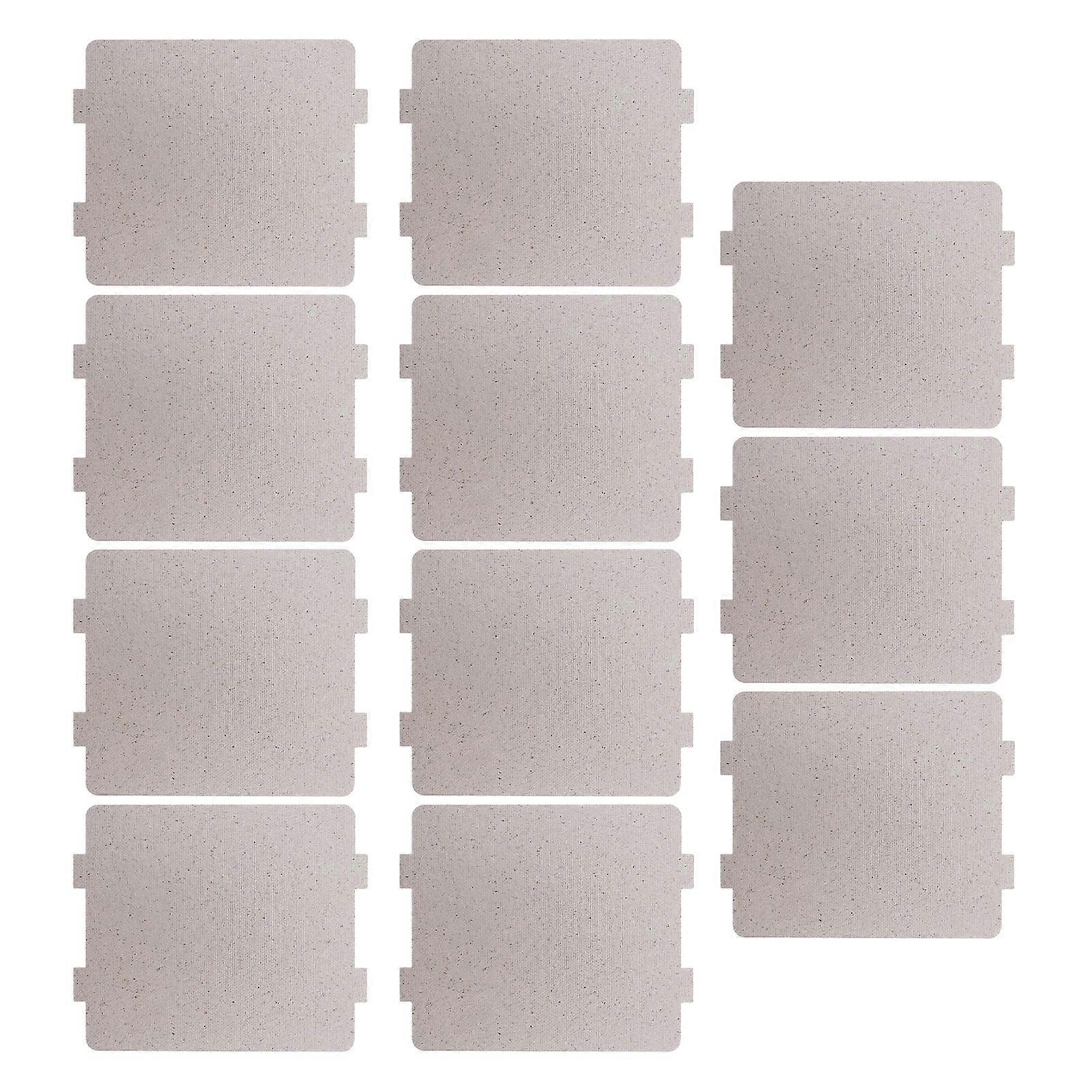 Microwave Oven Mica Sheet Rectangular Insulation For Kitchen Home Office Restaurant Silver 10Pcs