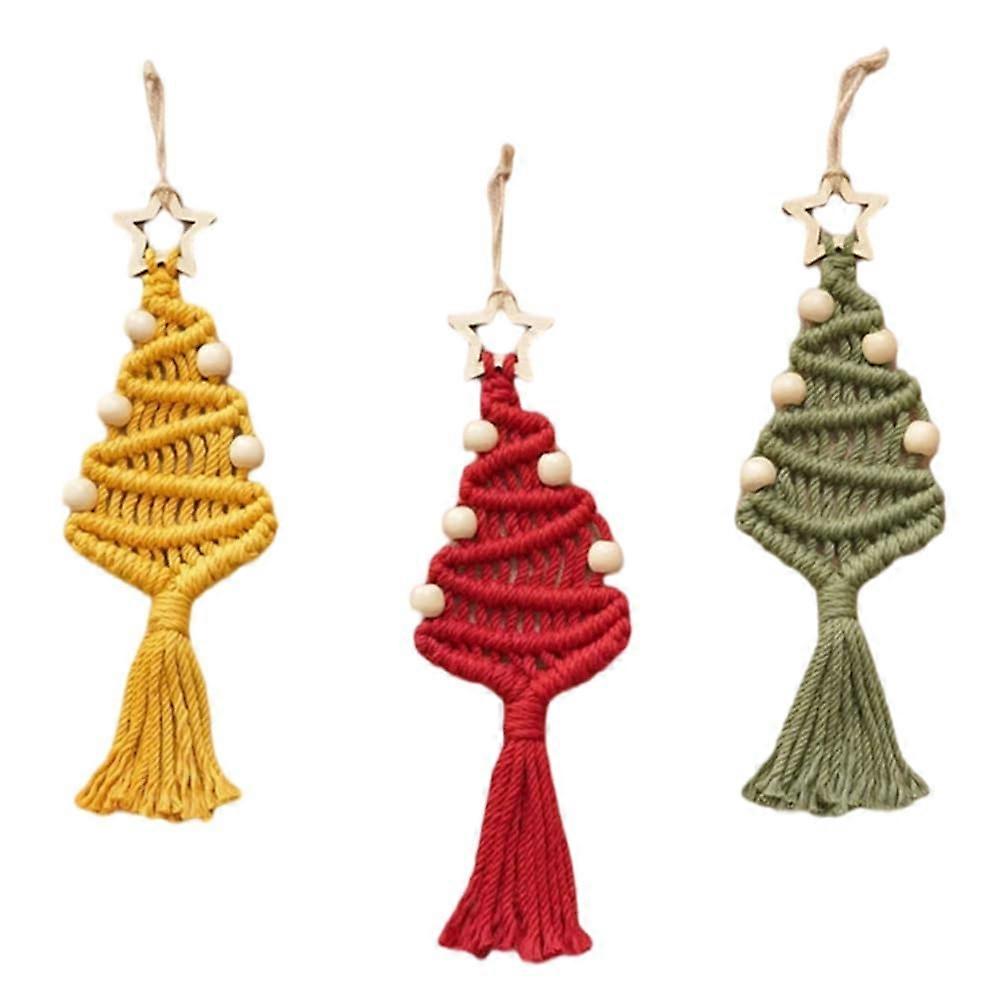 Christmas Tree Topper, Knitted Decoration for DIY Christmas Trees, Woven Ornaments in Bohemian Style, Handmade Design