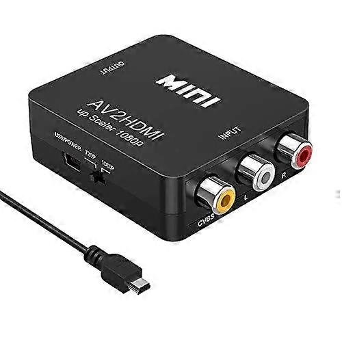 RCA AV till HDMI Omvandlare / Adapter 1080P Universal Svart