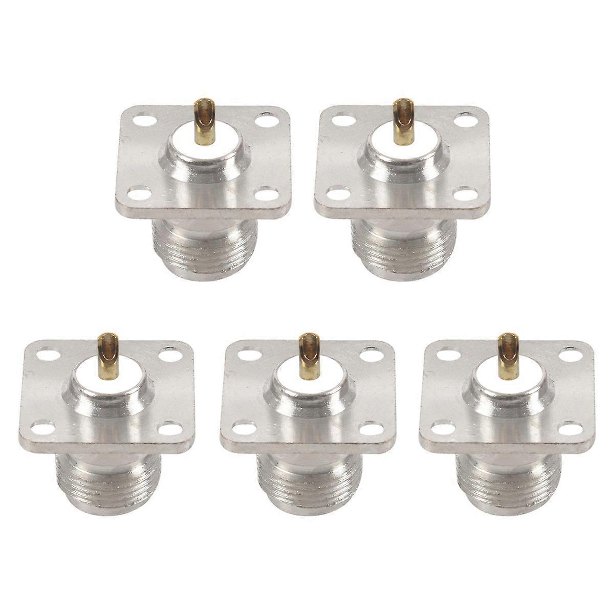 N type female jack coax connector 4-hole panel mount
