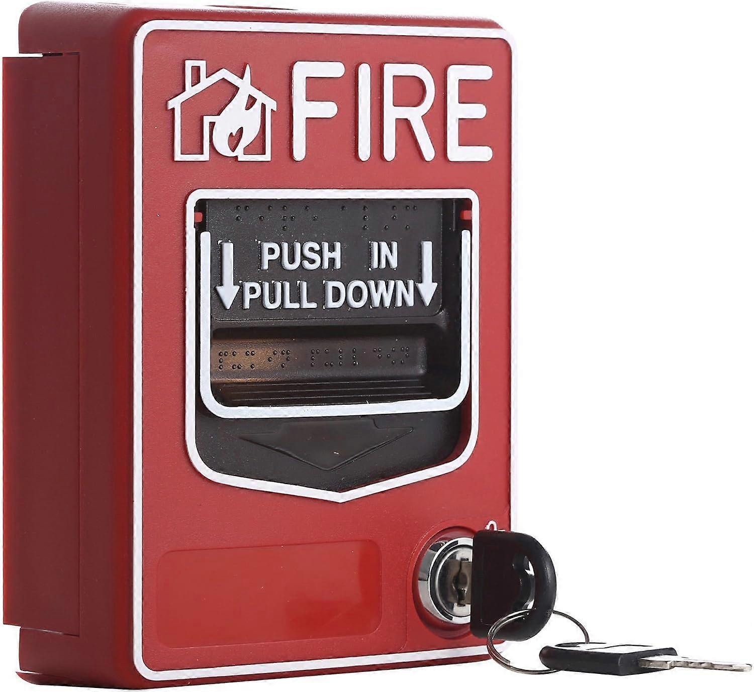 Wired Fire Alarm Station for Emergency 9-28VDC Conventional Double Acting Manual Call Point - Fire Alarm System