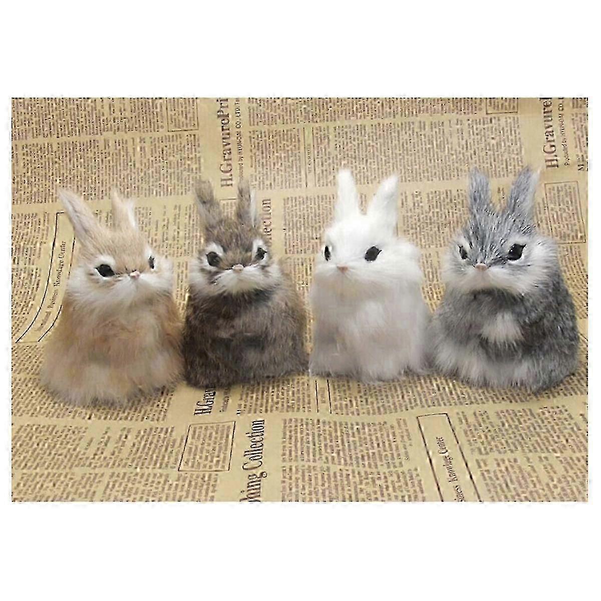 Cute Imitation Bunny Window Decoration Artificial Statue Dining Table Decoration in Easter Restaurant D