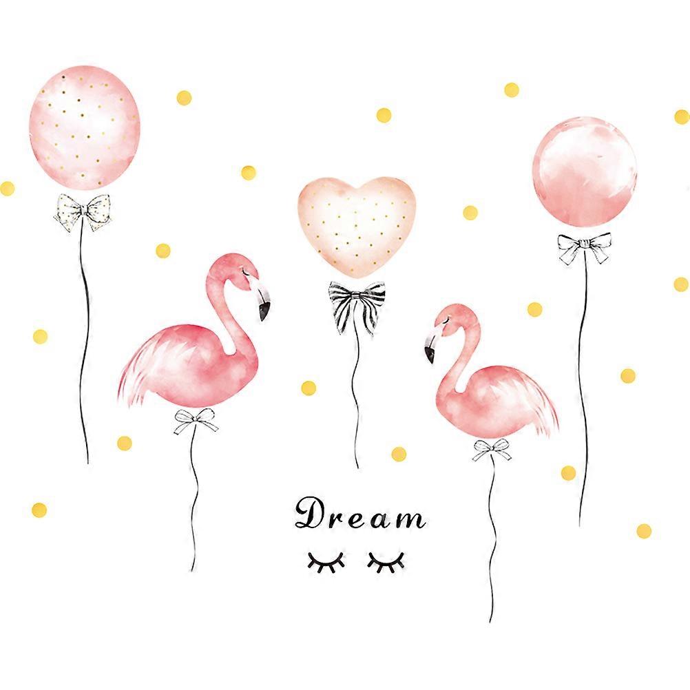ملصقات الحائط ديكور فلامنغو بالون غرفة الديكور لون متنوع 118x94 سم مقاوم للماء 1 مجموعة