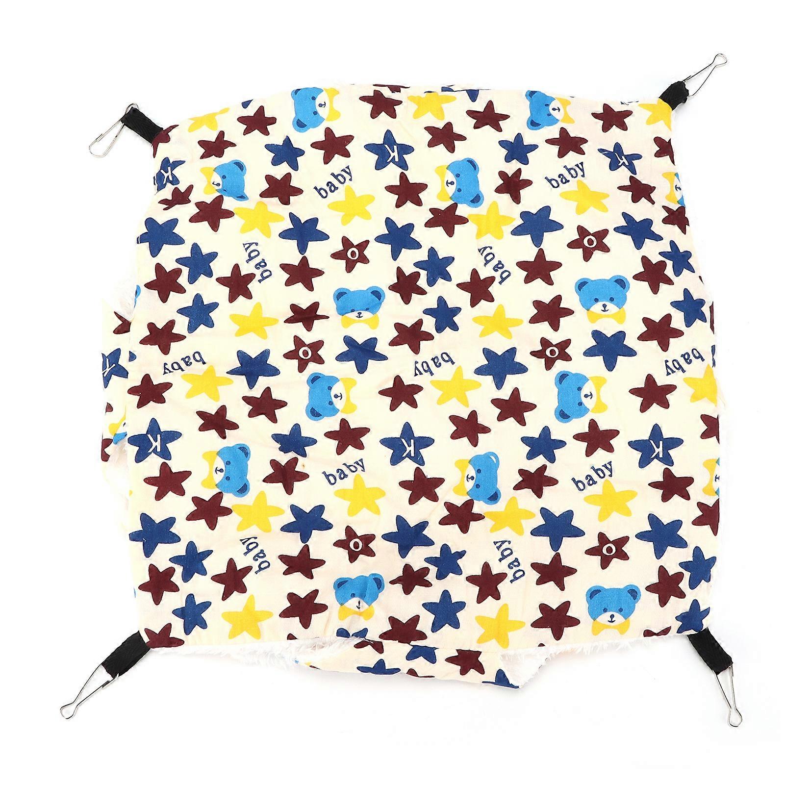 3 Layer Small Animal Hammock Durable Soft Plush Warm Hanging Squirrel Sleeping BagsCartoon Stars