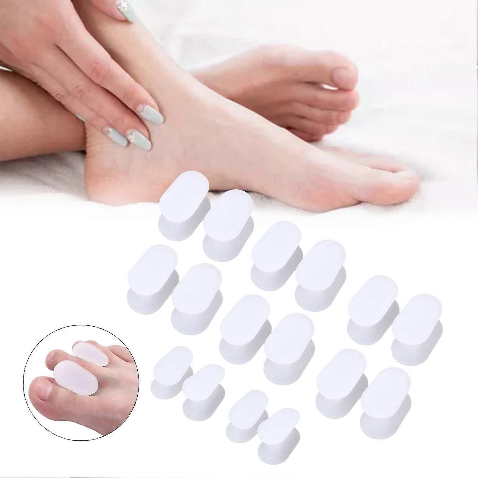 8pairs box Silicone Toe Separator Pain Relief Hallux Valgus Corrector Overlapping Toes Separator (S+L)