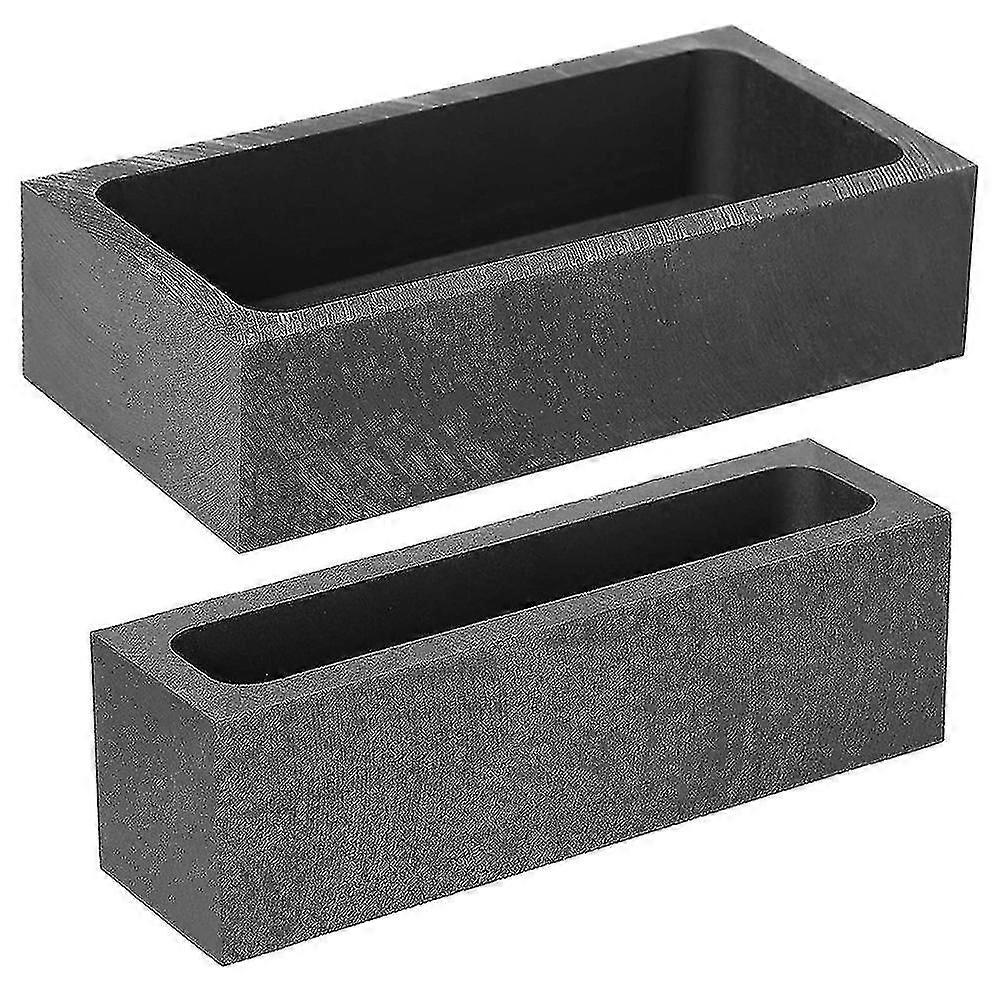 2 Stück 1kg 665 g Graphit Ingot Form Tiegel Metallguss Form Graphit Tiegel Form für Gold Me