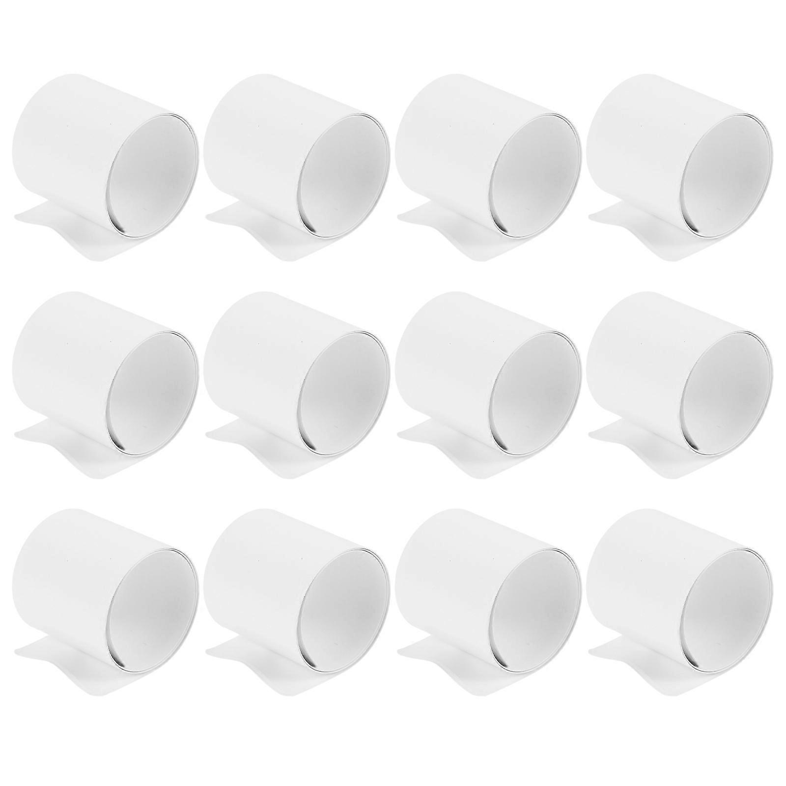 Graffiti Slap Band White Blank Slap Bracelets Carnivals Flexible Band 12Pcs