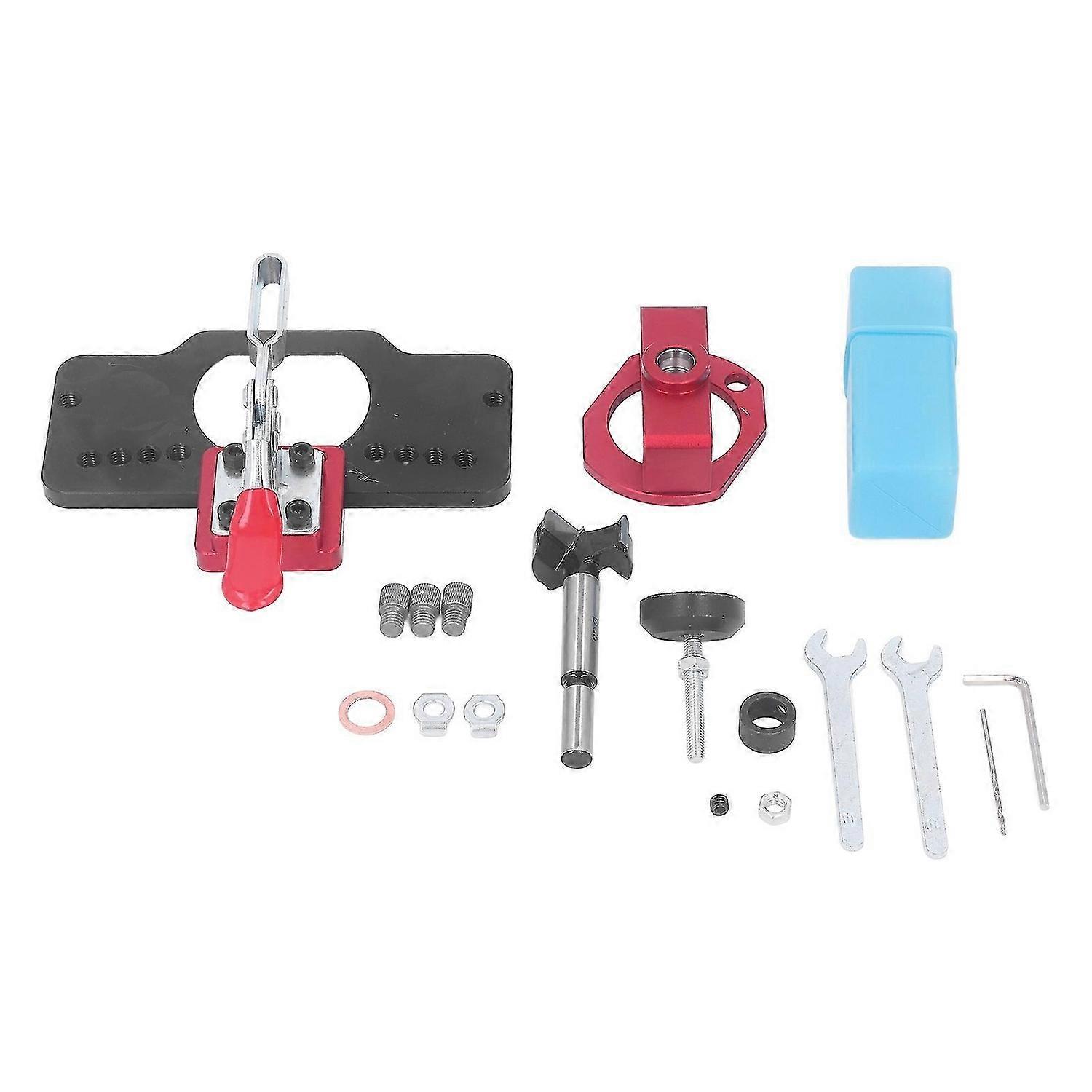 35mm Hinge Jig Drilling Hole Puncher Aluminum Alloy Hinge Jig Drill Guide Locator for Door Cabinet Installation