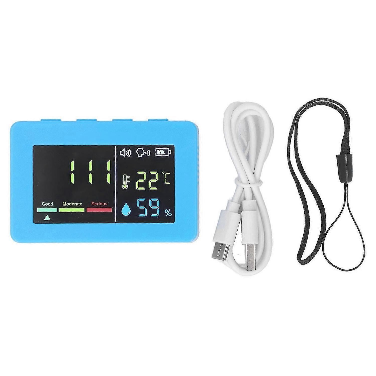 Temperature Humidity Meter High Accuracy Sensor Thermometer Hygrometer Detector with Alarm Function Back Bracket VTCO02 Blue
