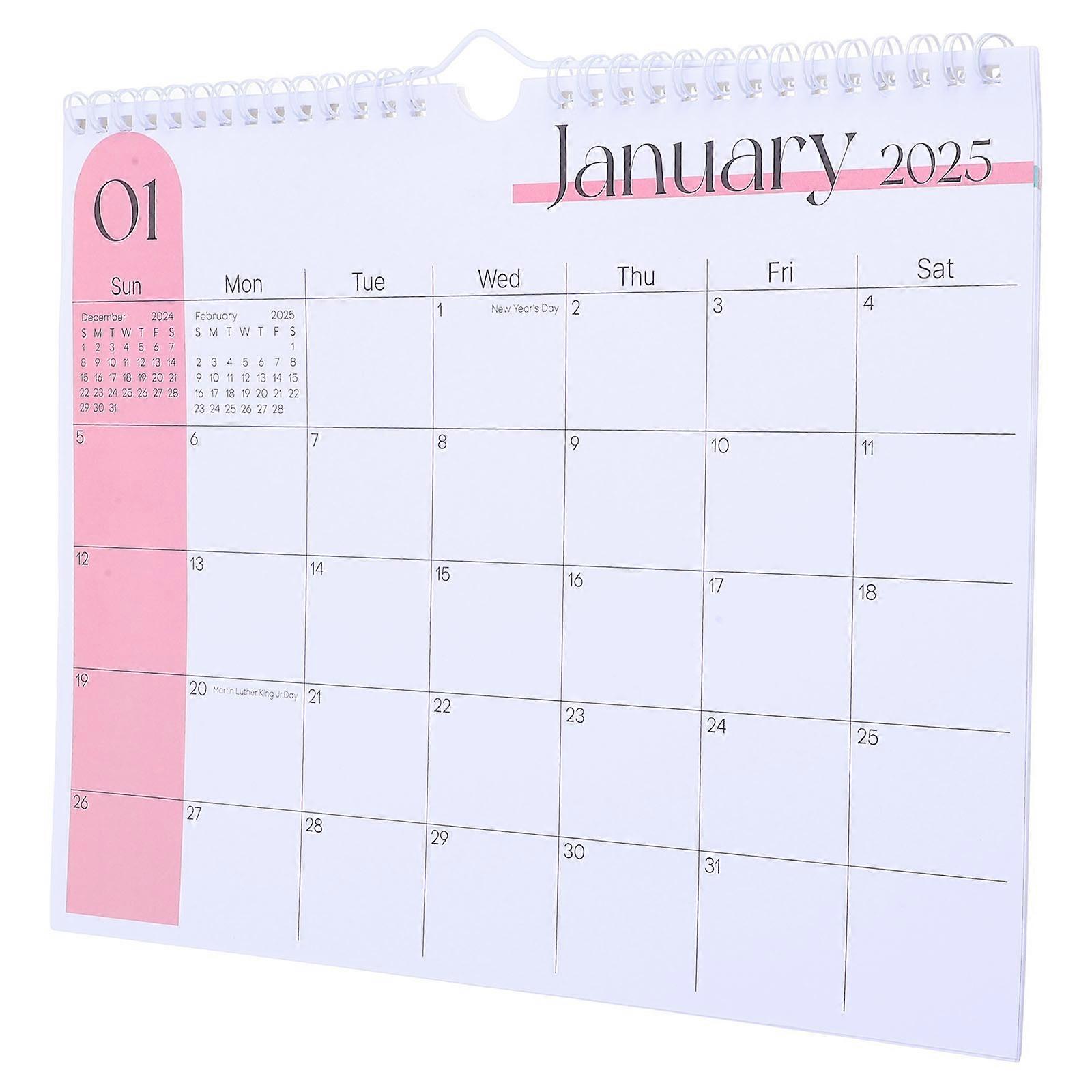 Large Calendar 2025 Wall Hanging Event Tracking Rectangular 1Pack
