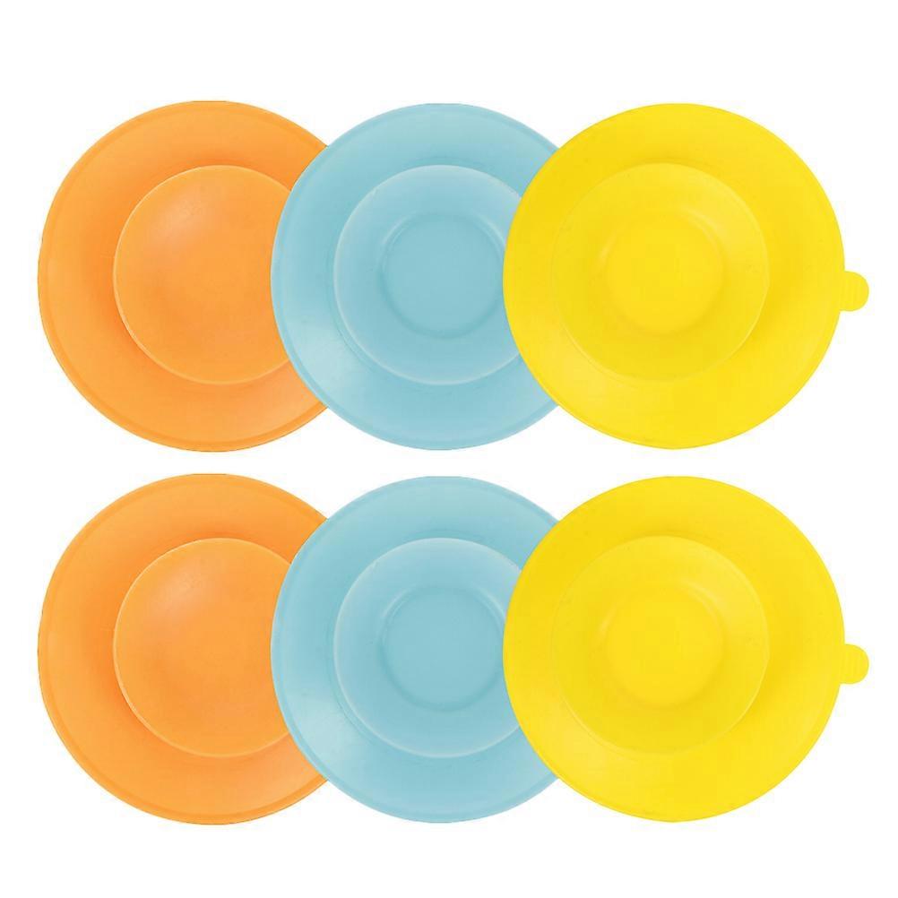 6pcs Silicone Suction Cups Tableware Fixed Pad Portable Bowl Holder Double Sided Sticker for Plate Bowl Dish
