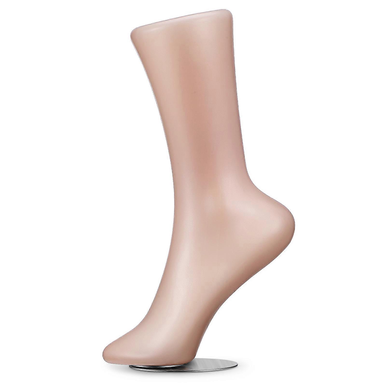 Magnetic Female Foot Mannequin for Sock & Anklet Display – Smooth Plastic Model with Stable Base for Retail, Trade Shows & Photography