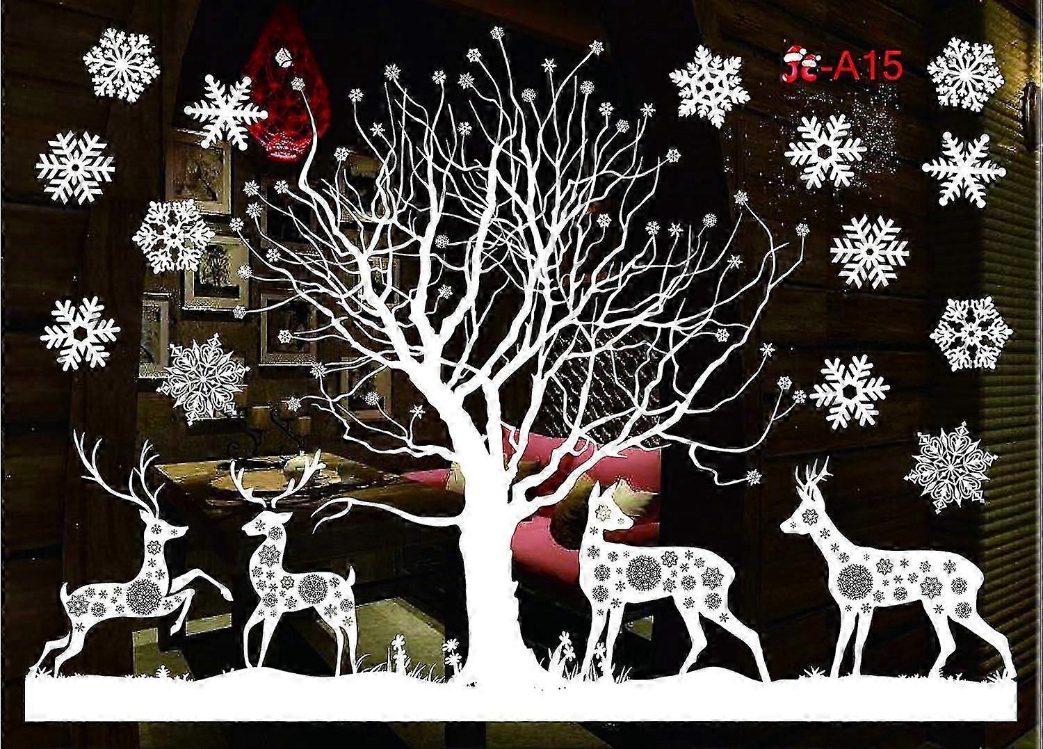 Removable Christmas Window Stickers - Festive Static Cling Decals