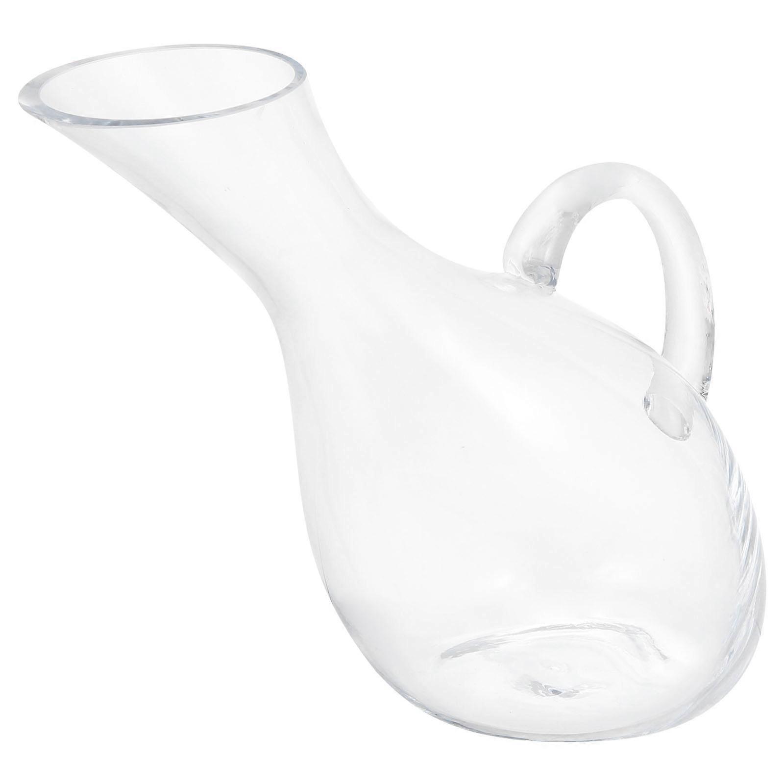 Wine Aerator Decanter With Handle For Home Use 13x13x30cm Transparent Glass 1Pc