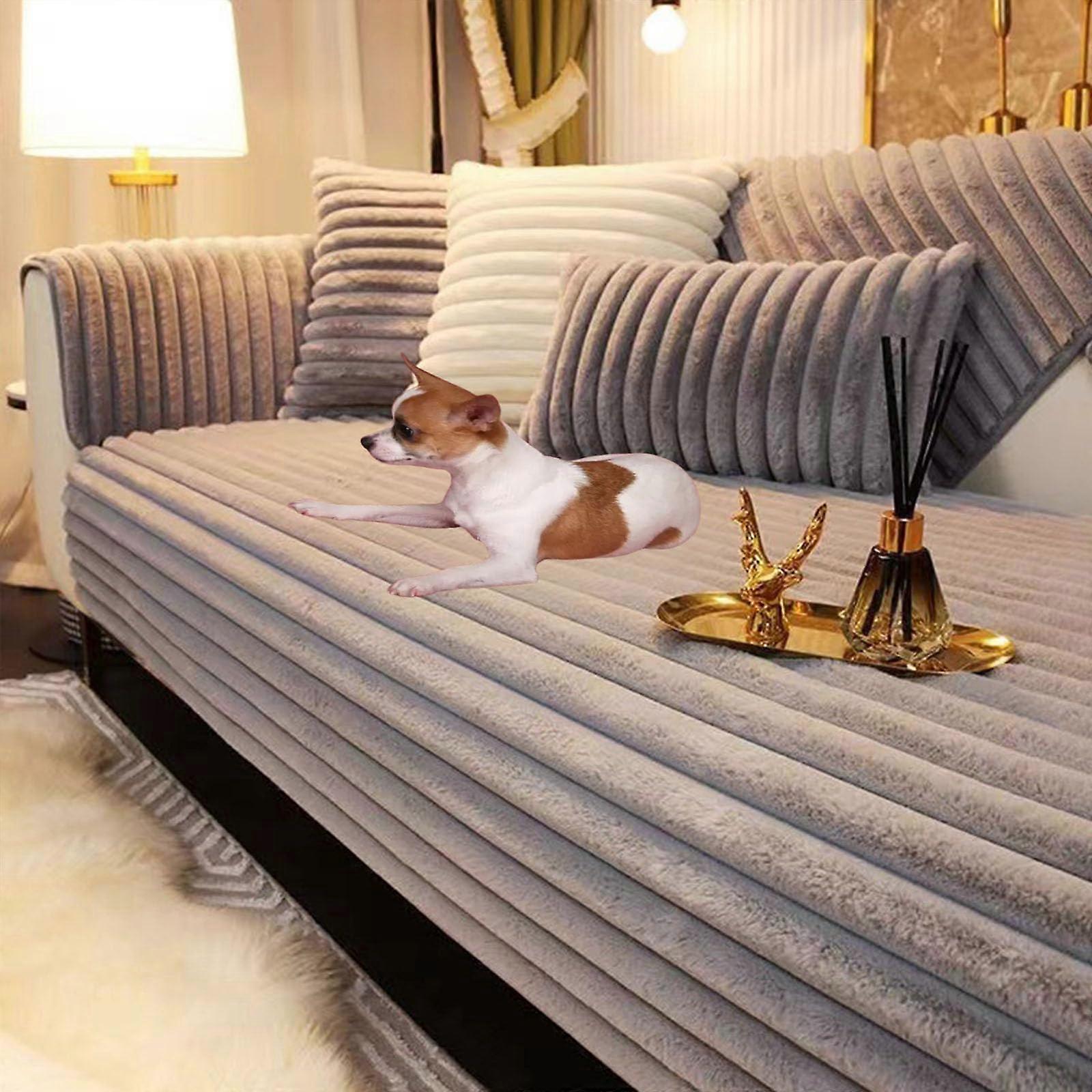 Fuzzy sofa covers for pets Nonslip couch cover, plush universal seat cushion, cozy dog bed blanket, sofa protector. Ref: 4364