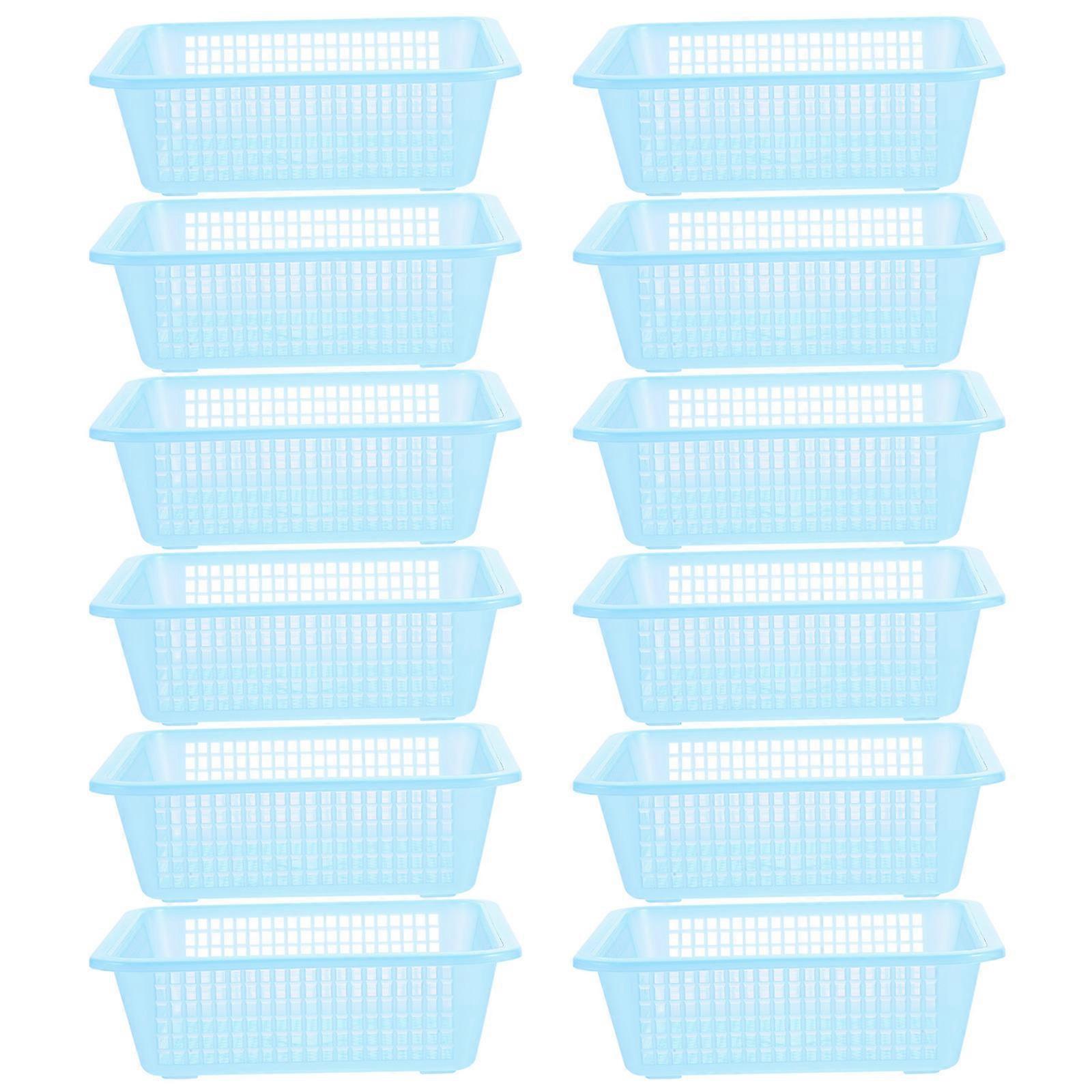 Cube Storage Bin Desk Tray Organizer For Homeowners Random Color 12Pcs