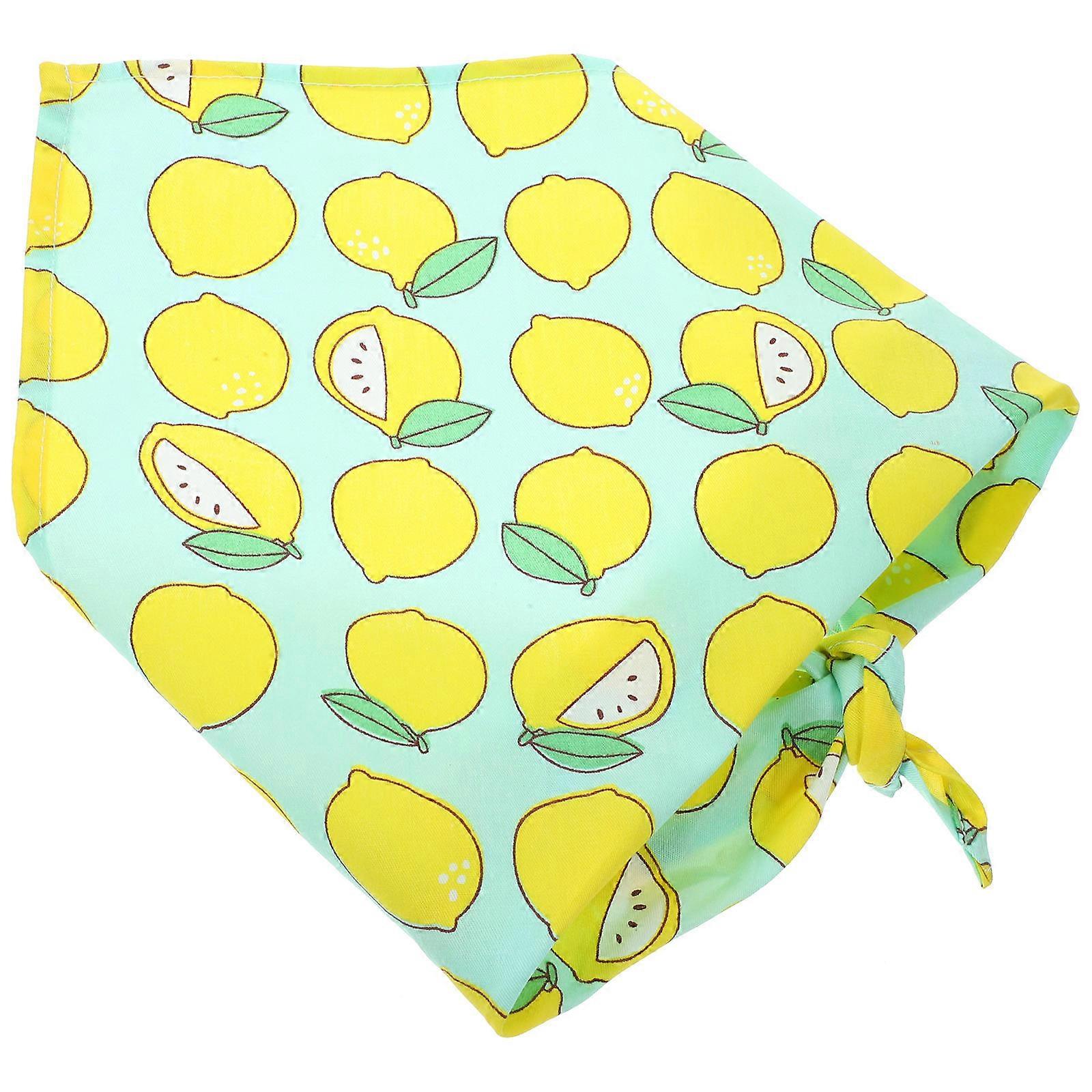 Puppy Bandana Summer Style Party Accessory Pet Triangle Scarf Lemon 1Pack