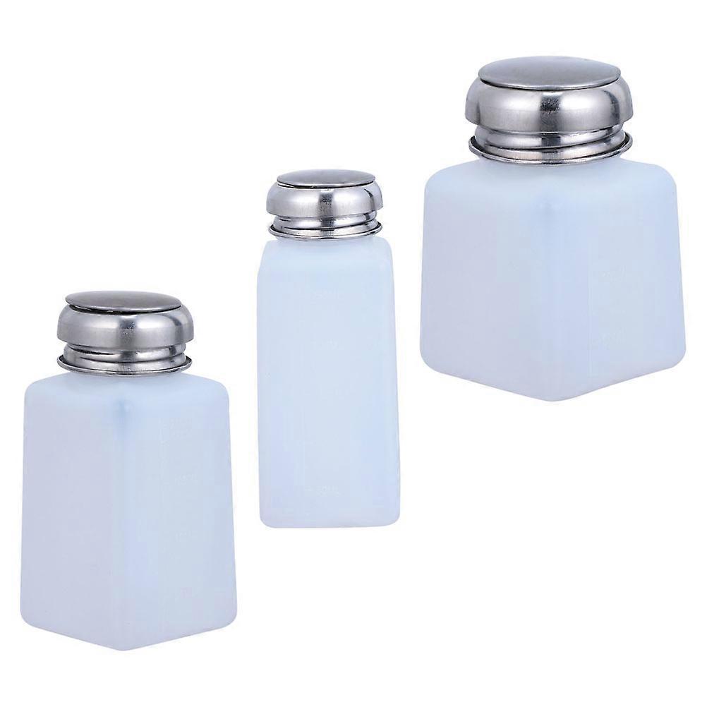 Bottle Refillable Press Type Dispensing Container Simple Design 3Pcs