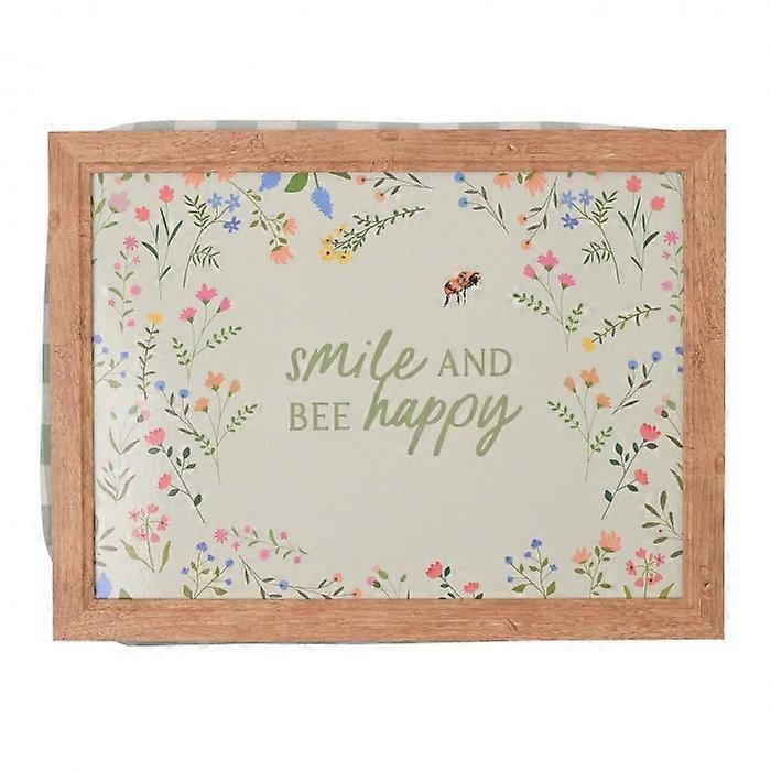 The Cottage Garden Lap Tray - Smile And Be Happy