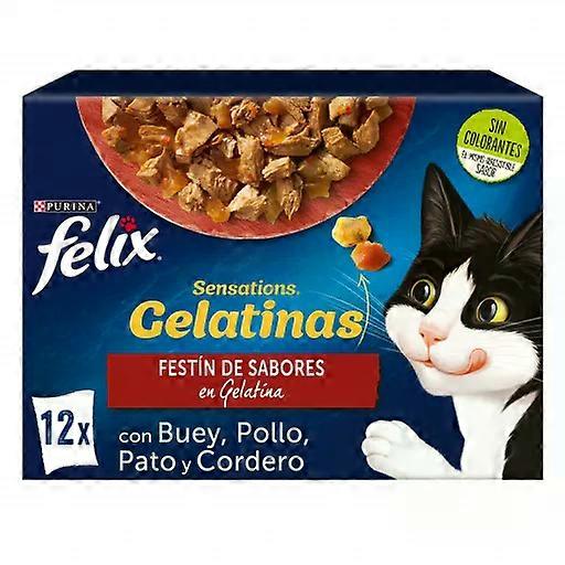 Purina Felix Multipack Sensations Meat Selection Gelatines (Cats , Cat Food , Wet Food)
