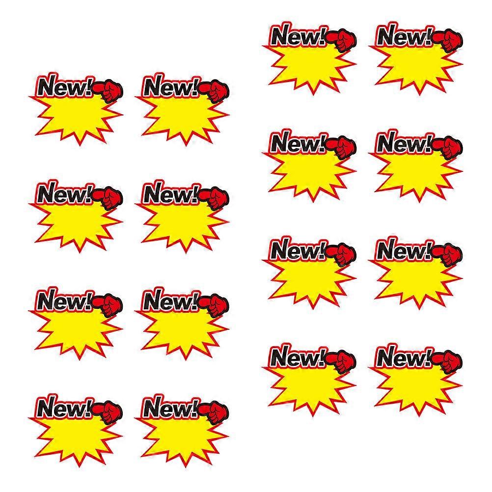 Yellow Plastic Price Tags for Shop Advertising Stickers Use in Retail Business 50pcs