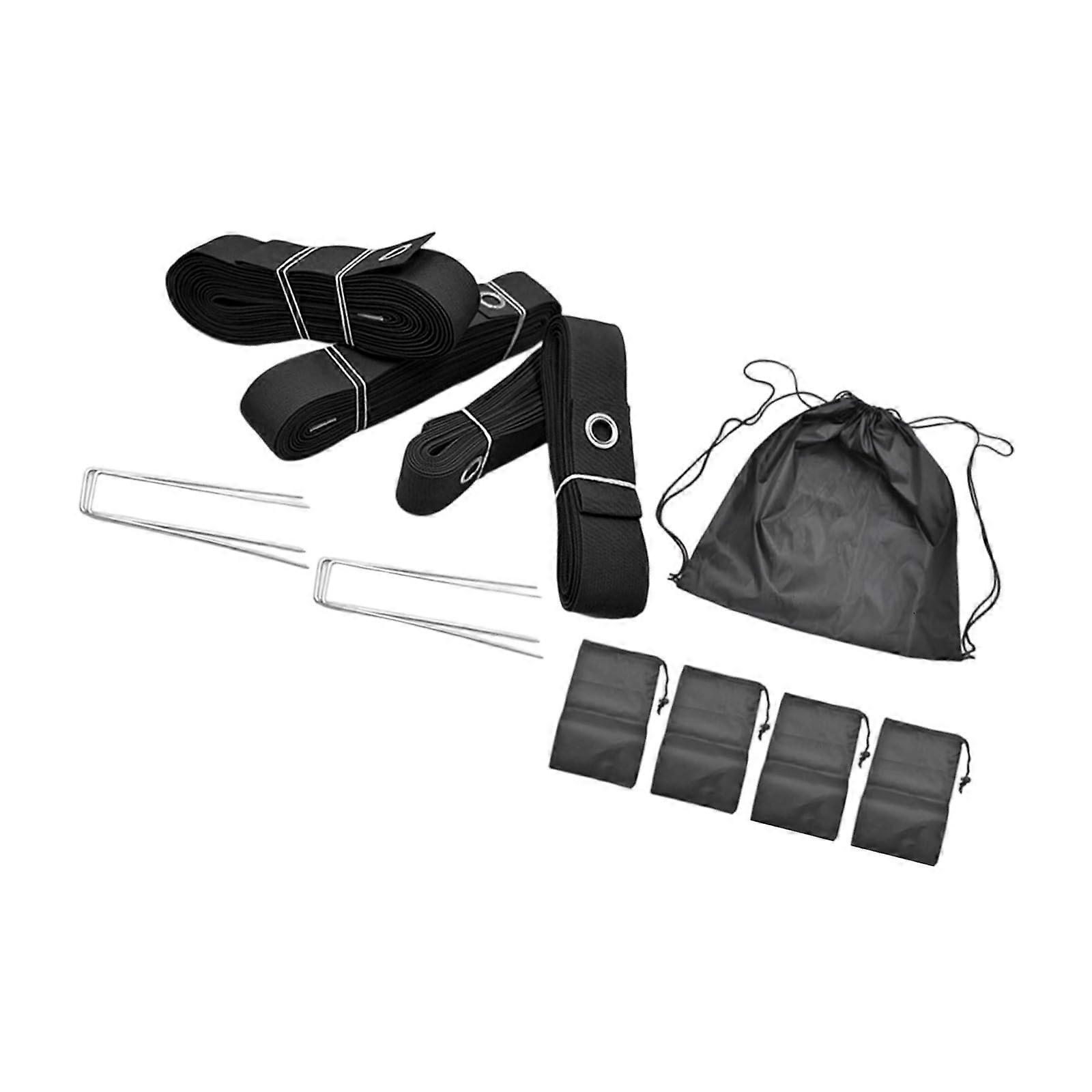 Outdoor Volleyball Boundaries Line Portable Line Marking Courts Marker Kits Volleyball Courts Webbing Marker Enduring Outdoor Boundaries Black
