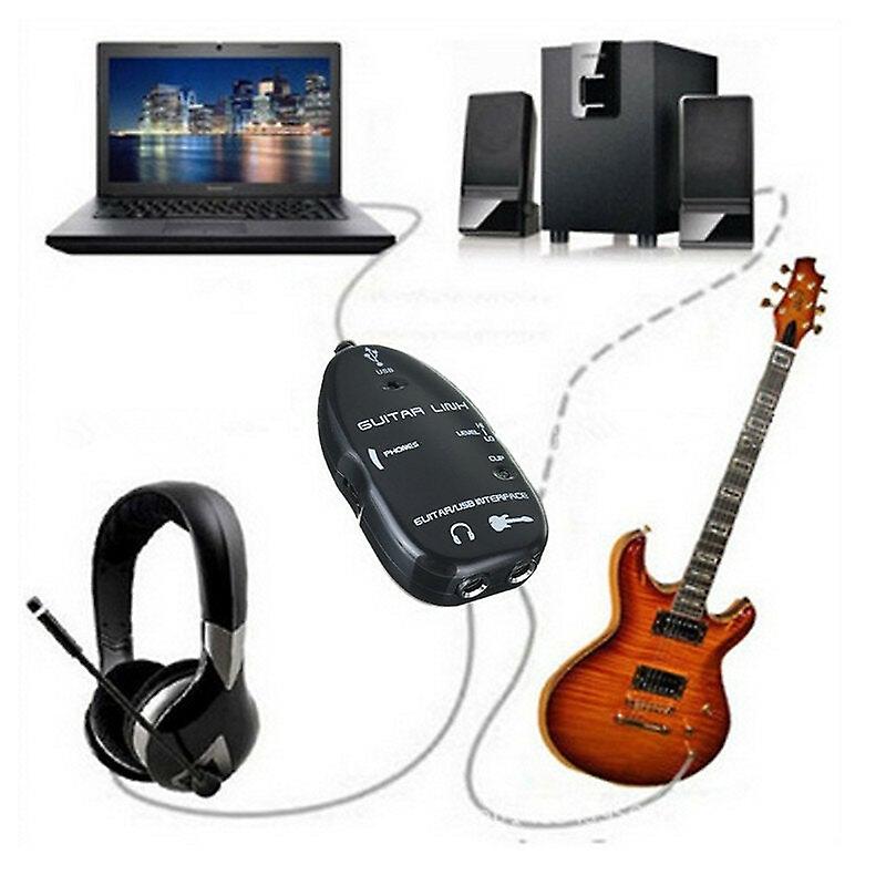 Gitara do interfejsu USB Link Przewód audio 6,5 mm męski adapter słuchawkowy stereo