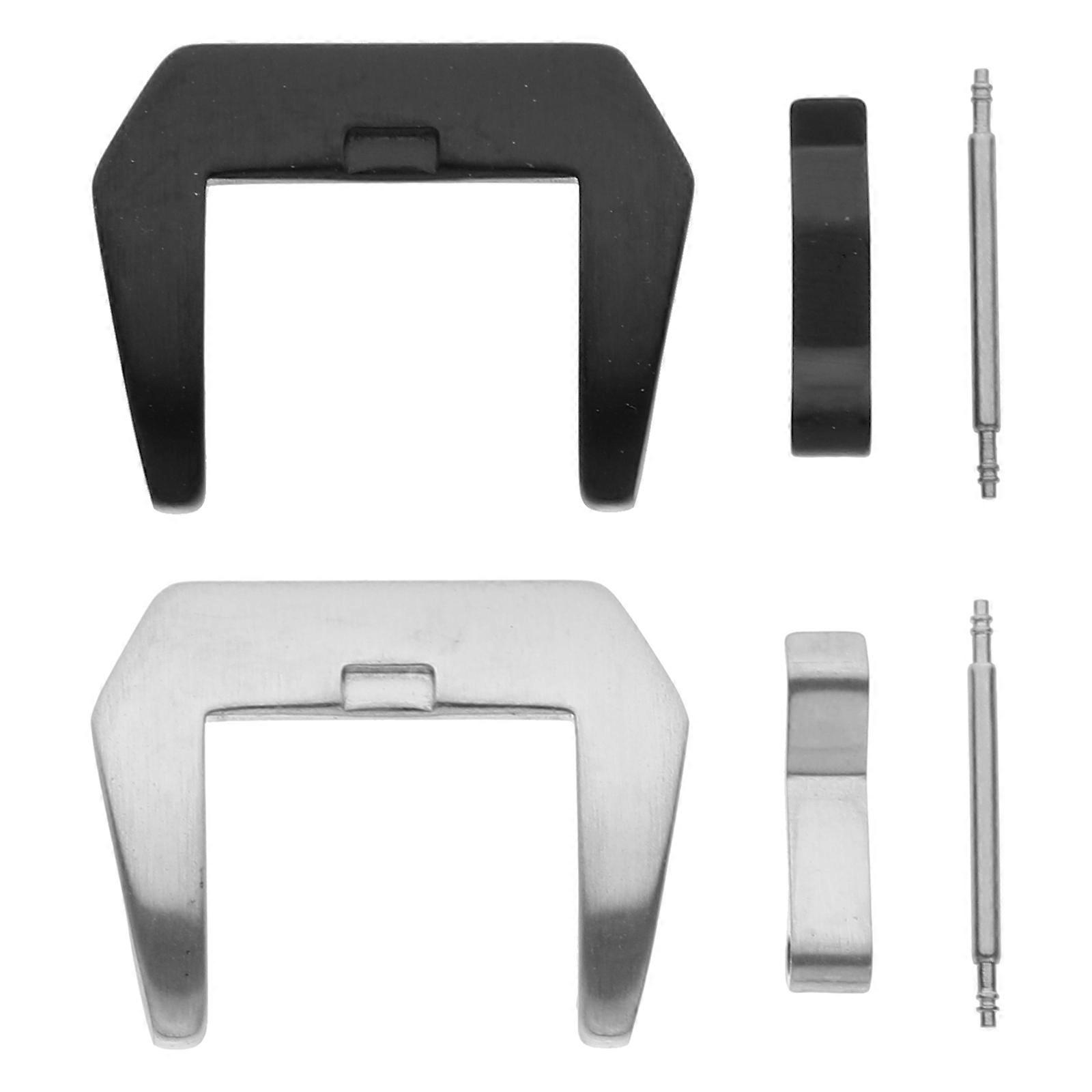 Clasp for Watch Stainless Steel Watch Buckles Watch Strap Accessories Elegant 1.1×1×0.1in Connection 2Set