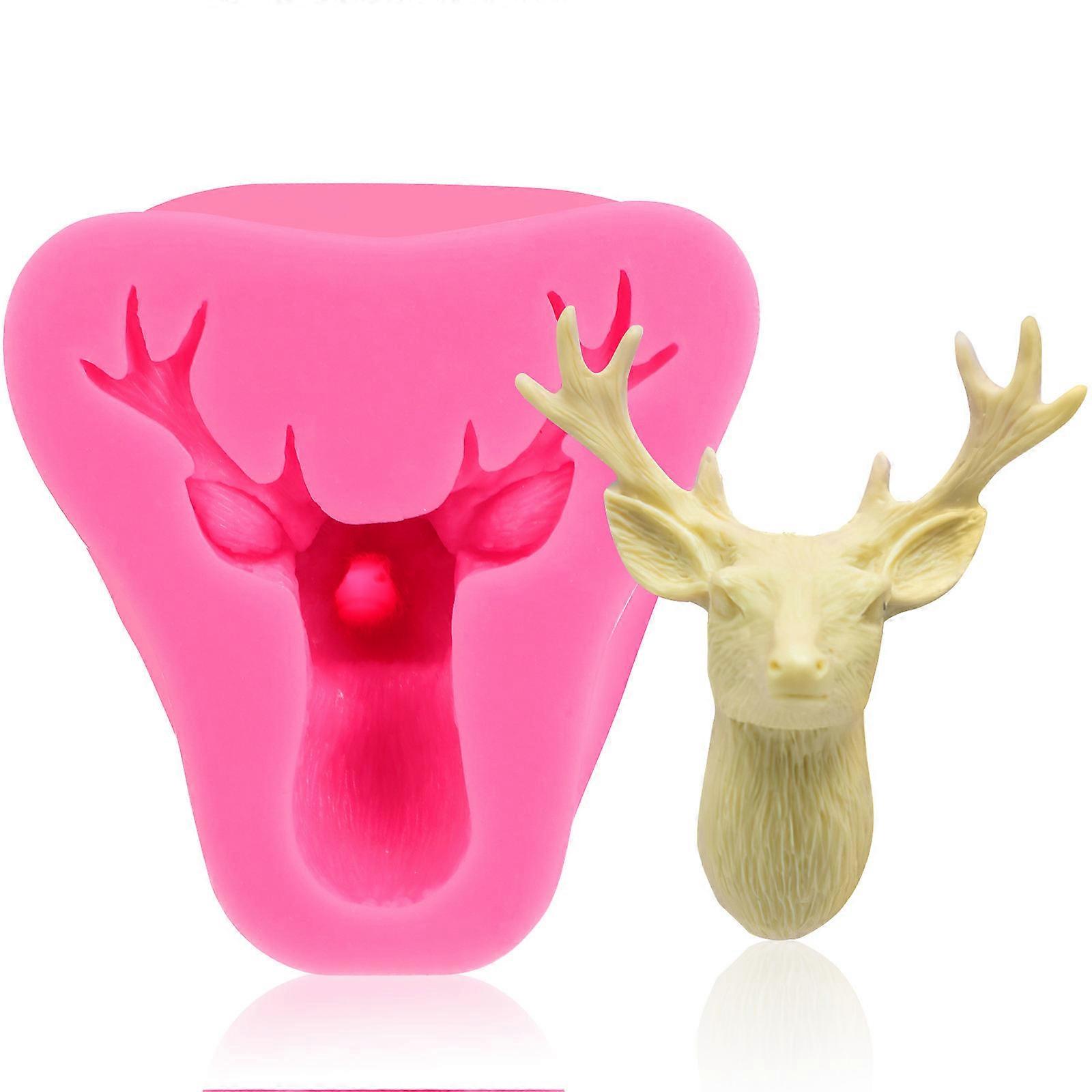 Deer Head Silicone Mold For Baking And Chocolate Making Kitchen Baking Tool 7x6.8x3.5cm 1Set