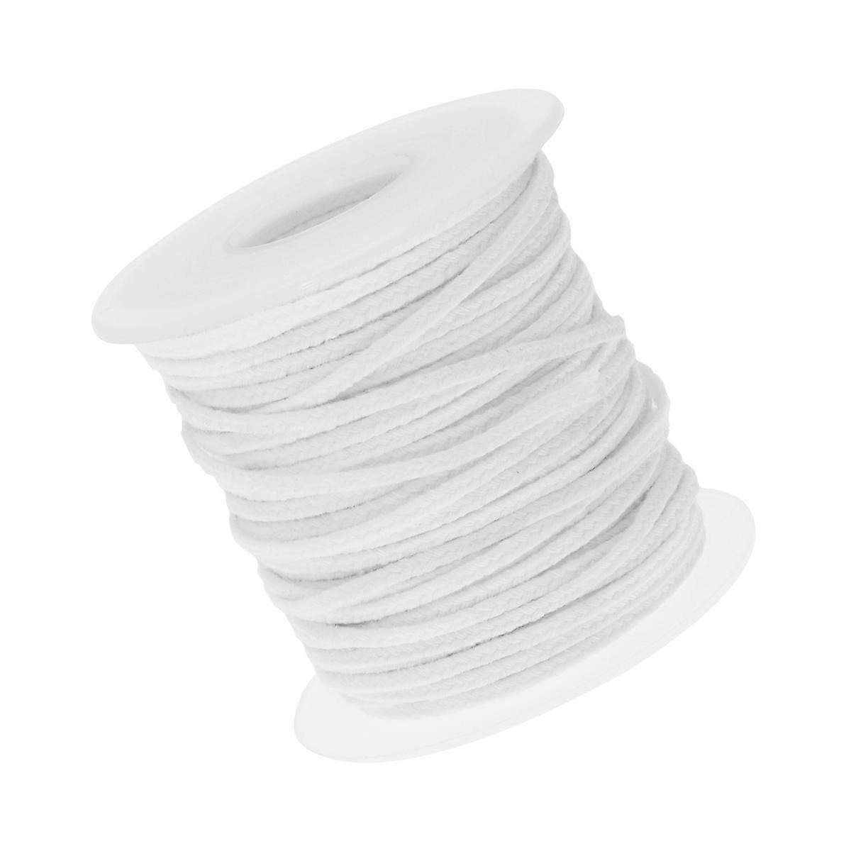 Braided Wick Spool Diy Candle Making Accessory Slight Curl When Burning White Cotton 32 Strands 1 Roll