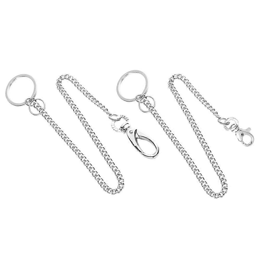 Stylish Stainless Steel Key Chain for Men Durable and Secure Attachment Ideal for Jeans and Pants 2pcs