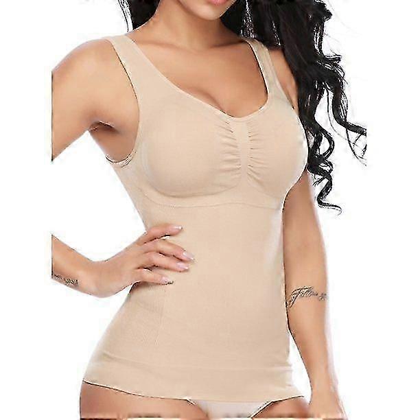 Women's Shapewear Camisole with Shelf Built in Bra Tummy Control Extra Compression Body Shaper Weight Loss Tank Tops Slimming Underwear