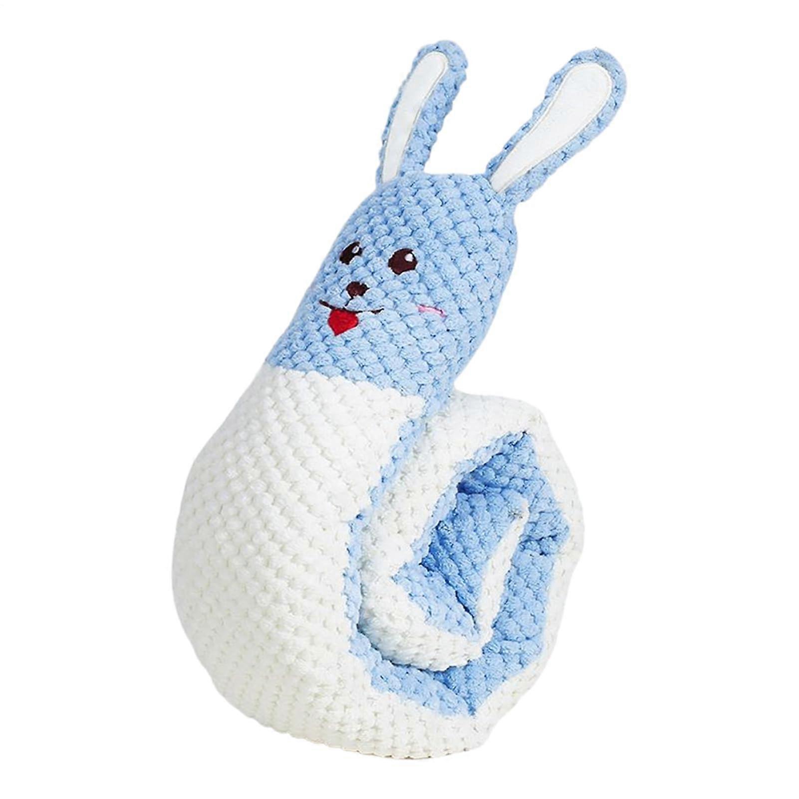 Plush Puppy Chew Toy for Aggressive Chewers, Soft Squeaky Dinosaur Rabbit Stuffed Animal, Small Size