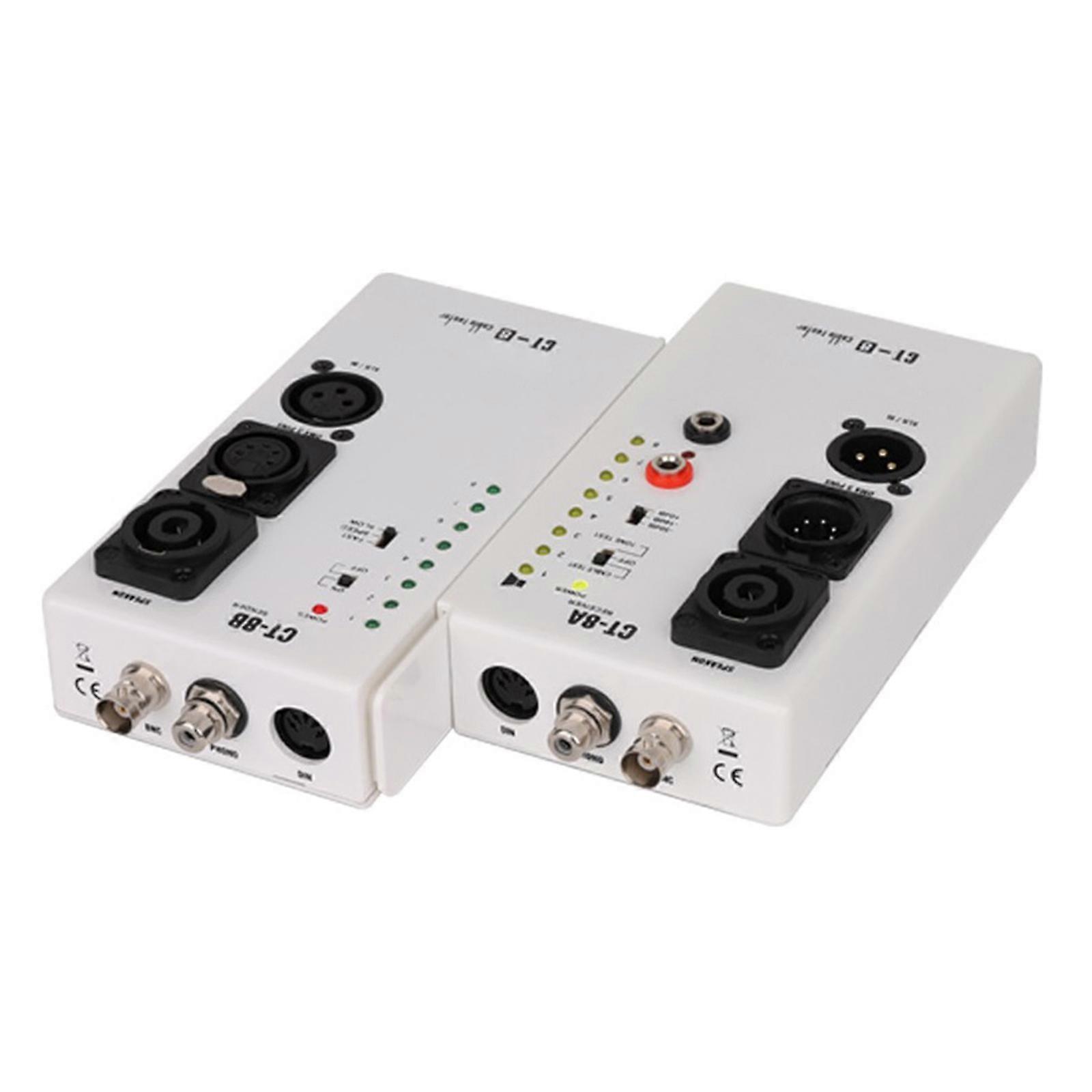 CT8 Audiotory Tester Multipurpose for RJ45 TRS Networking Cable Testing Maintenance Tool for Professional Multicolor