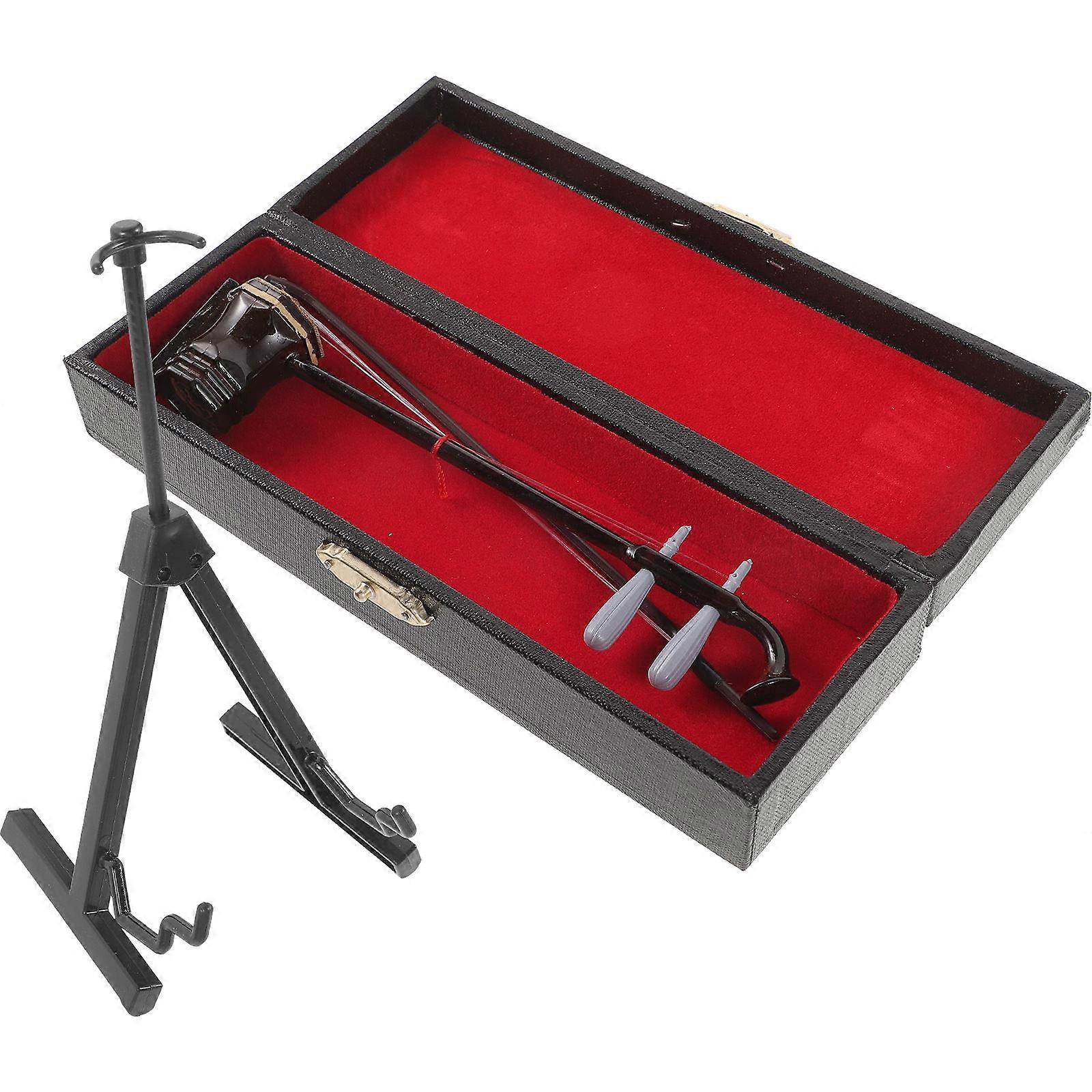 Wooden Miniature Erhu Model for Decor and Sturdy Great 4.5 Inches