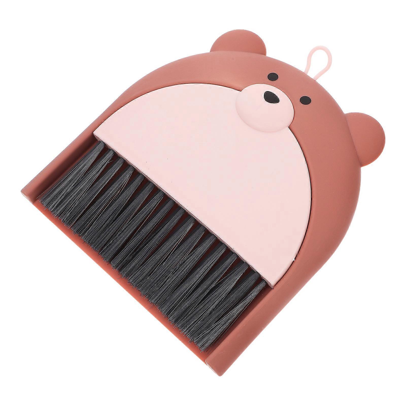 Small Broom and Dustpan Set for Cleaning Cute Bear Design