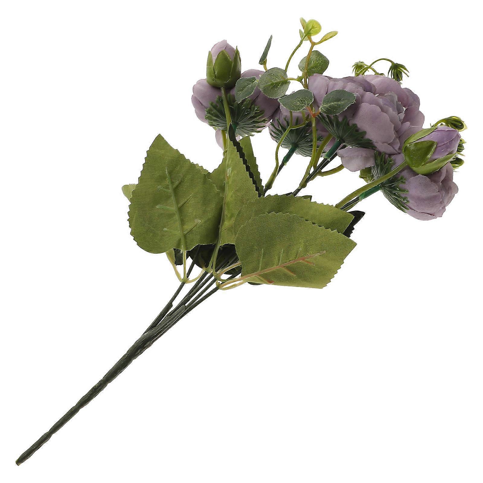 Artificial Chinese Peony Silk Flower For Party Realistic Design Wedding Style Bright Color 1Pack