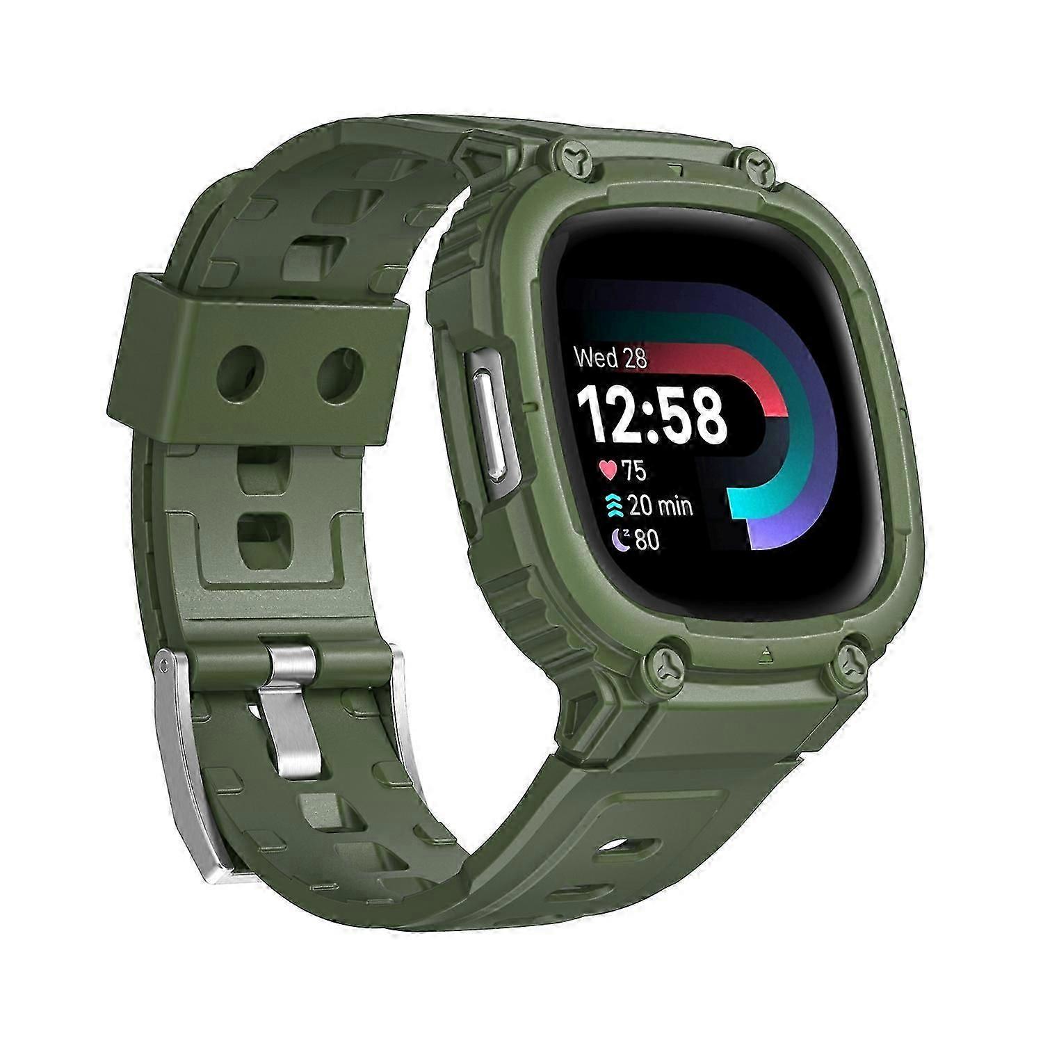 For Fitbit Versa 4 / 3 / Sense 2 / Sense 1 Armor Integrated TPU Watch Band