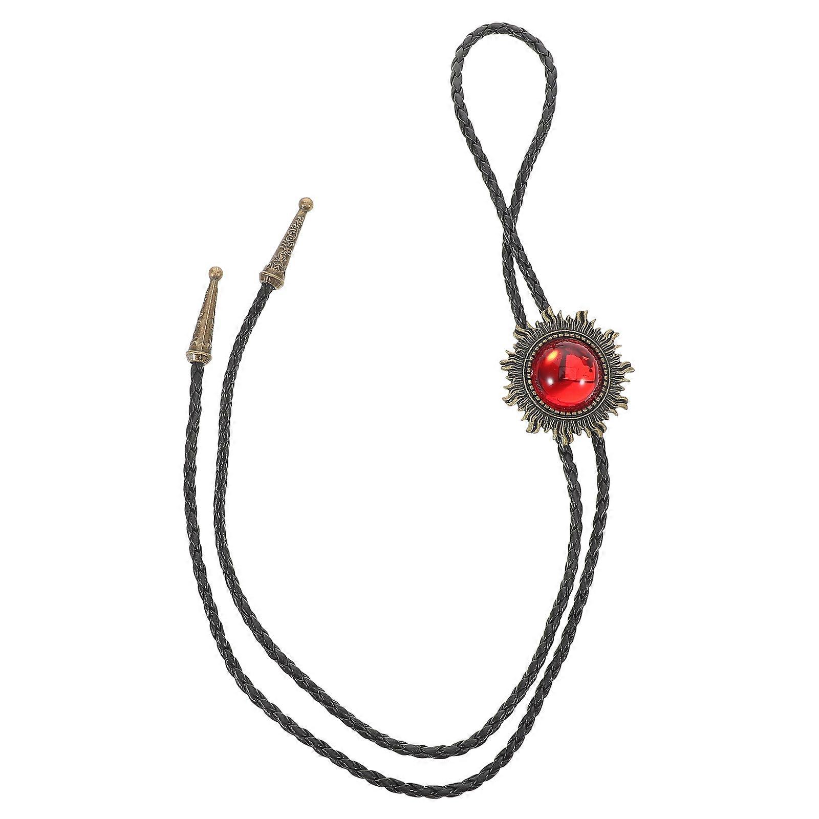 Fashionable Bolo Tie Kit with Alloy Rope and Stone PU Cord Multi Color for Decorative Styling