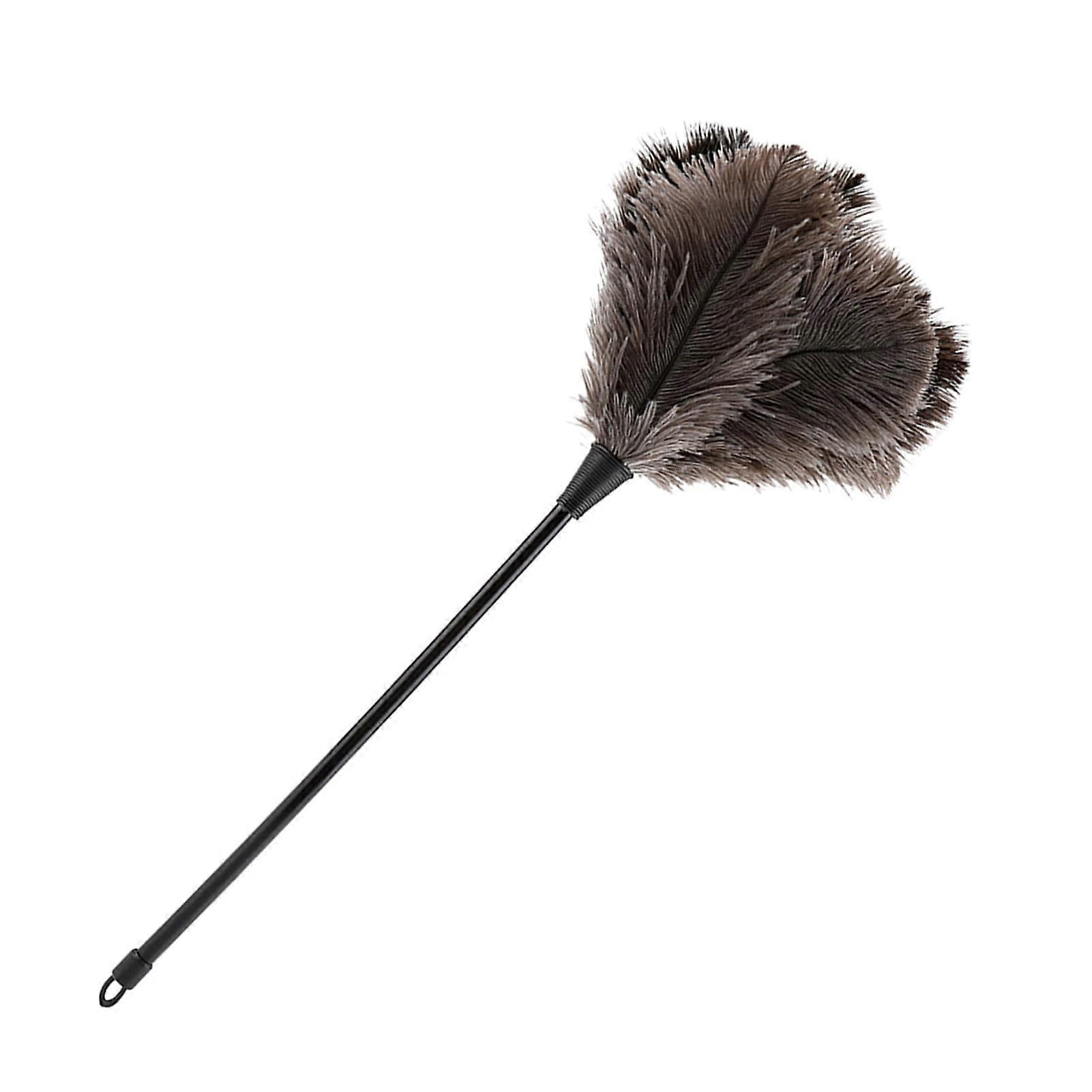 Reusable Hand Held Ostrich Feather Duster Small Feather Duster for Cleaning Computers Furniture and More Brown Plastic Ostrich Feathers 40cm