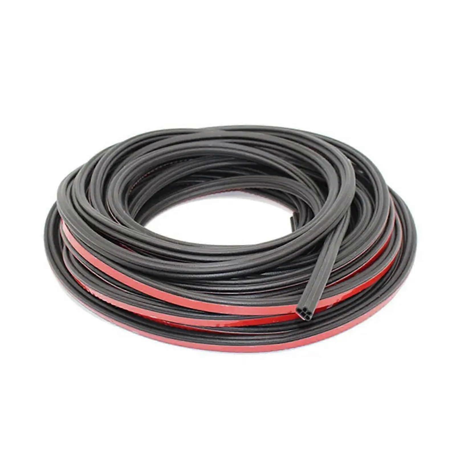 10m Auto Accessories Double Layer Windshield Dustproof Sealing Strip Trunk Seal Noise Insulation Car Door Sealing Strip (5m)